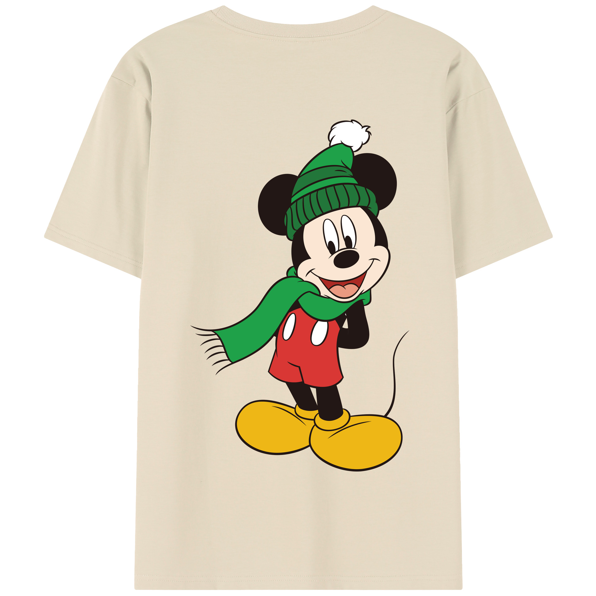 （画像用） ミッキーマウス Mickey Mouse 綿100％半袖Tシャツ（背面プリント）