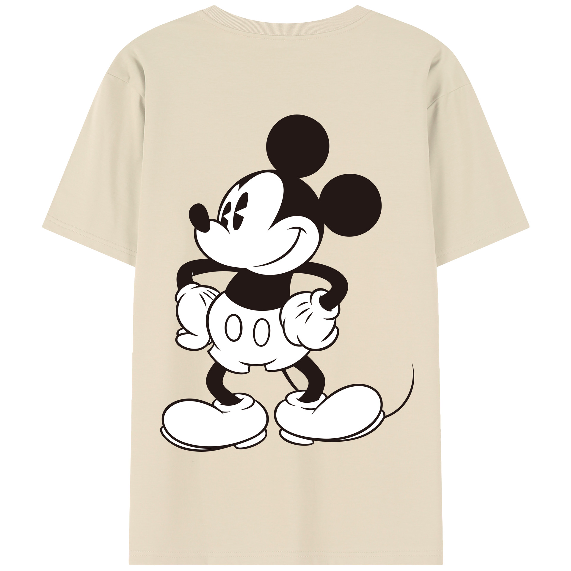 （画像用） ミッキーマウス Mickey Mouse 綿100％半袖Tシャツ（背面プリント）