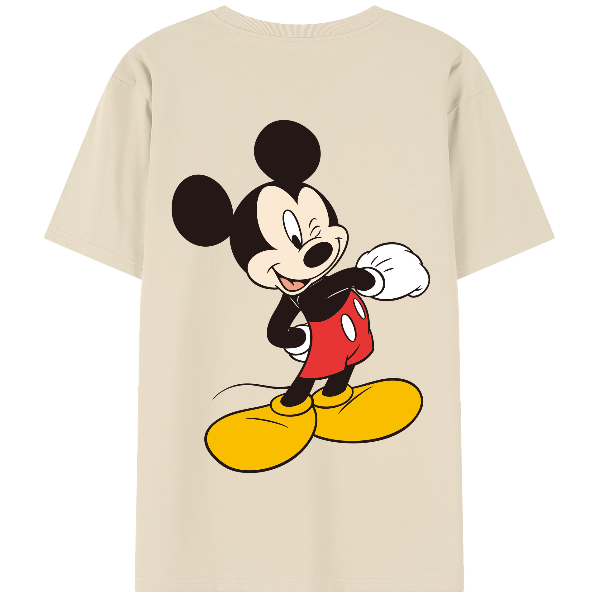 （画像用） ミッキーマウス Mickey Mouse 綿100％半袖Tシャツ（背面プリント）