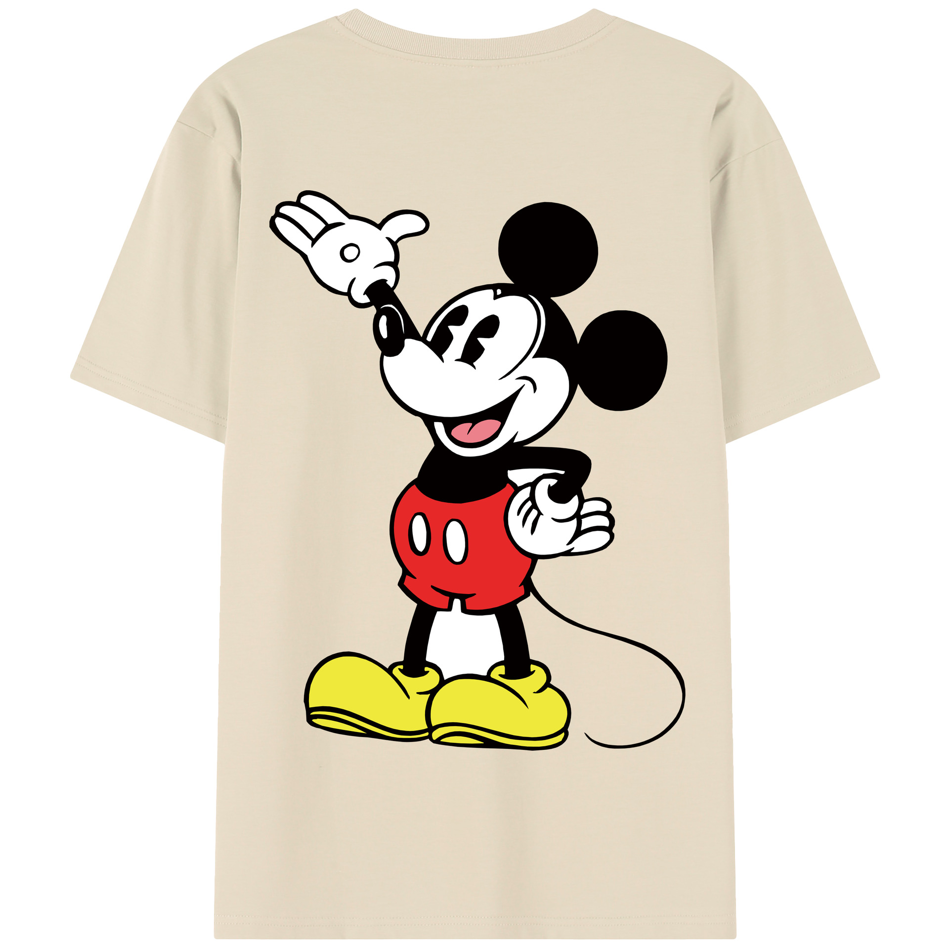 （画像用） ミッキーマウス Mickey Mouse 綿100％半袖Tシャツ（背面プリント）