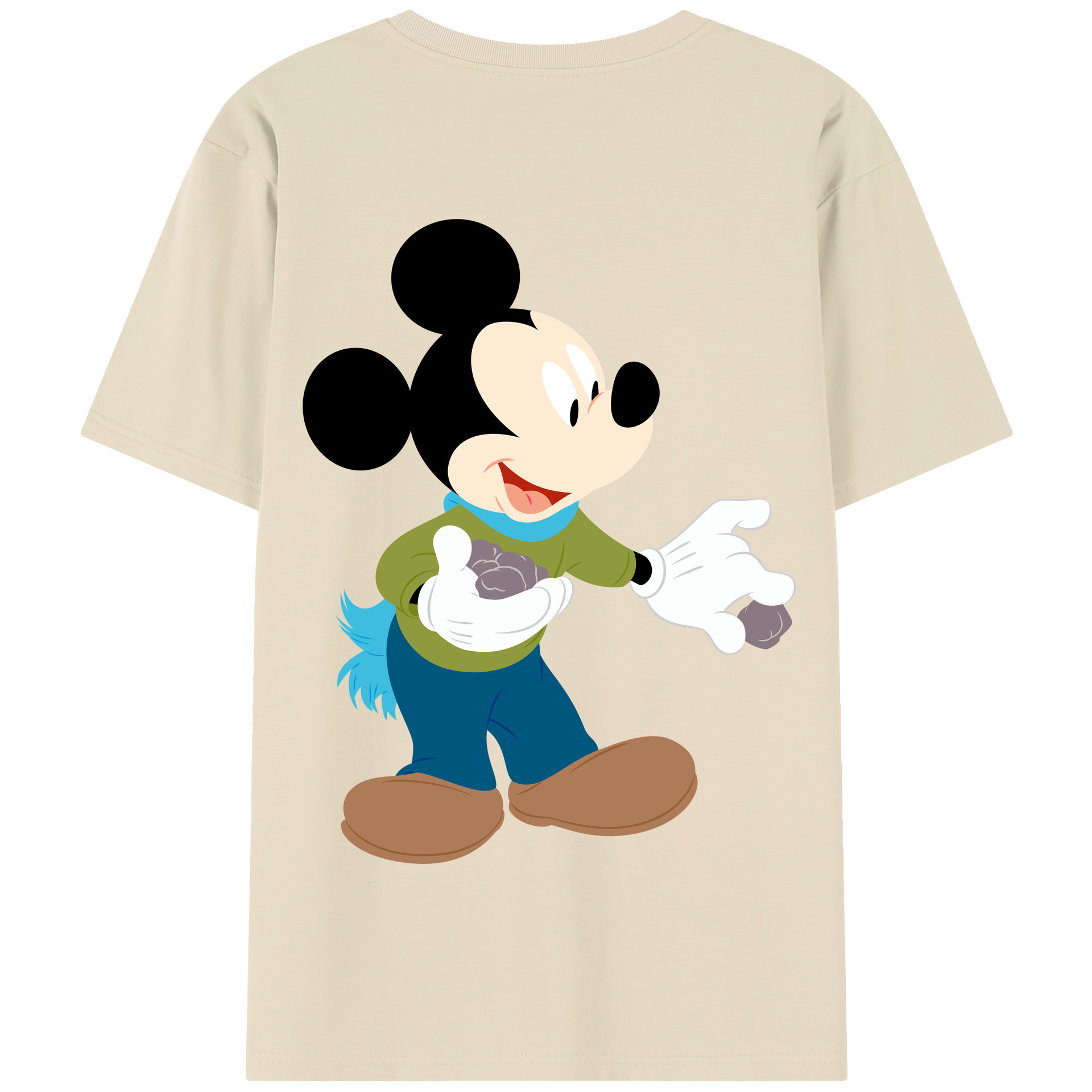 （画像用） ミッキーマウス Mickey Mouse 綿100％半袖Tシャツ（背面プリント）