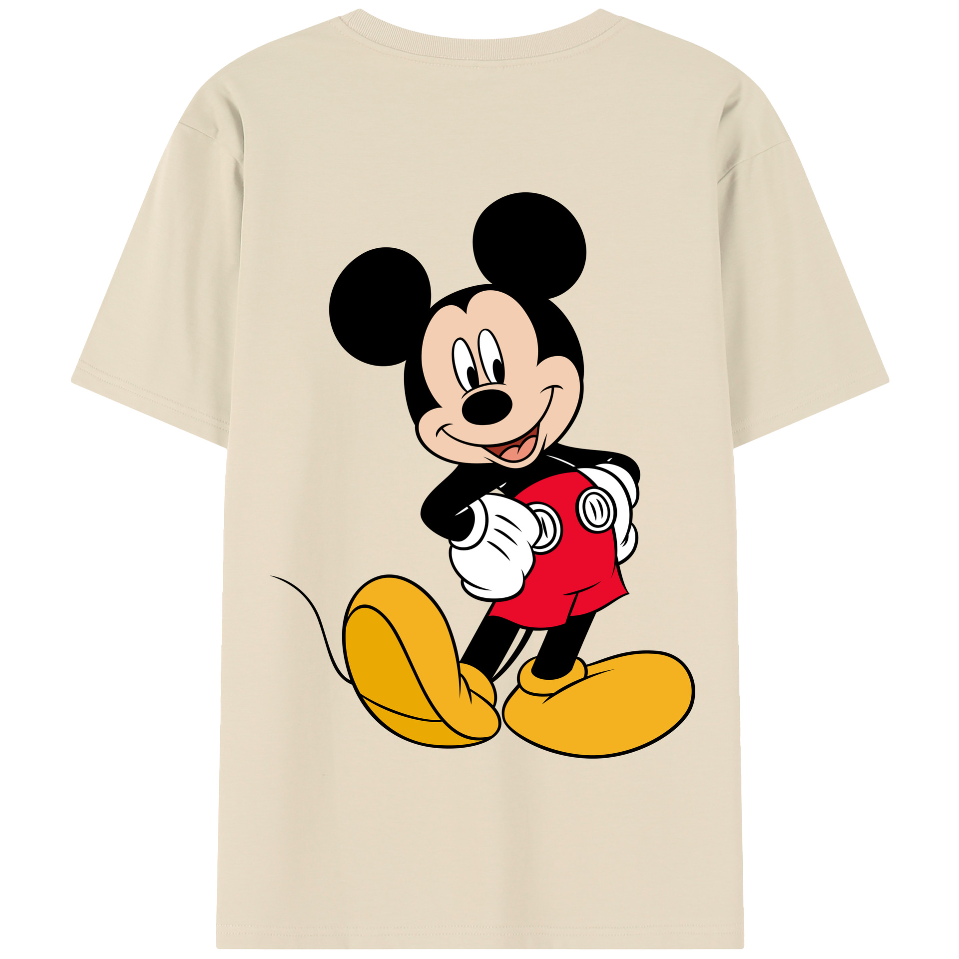 （画像用） ミッキーマウス Mickey Mouse 綿100％半袖Tシャツ（背面プリント）