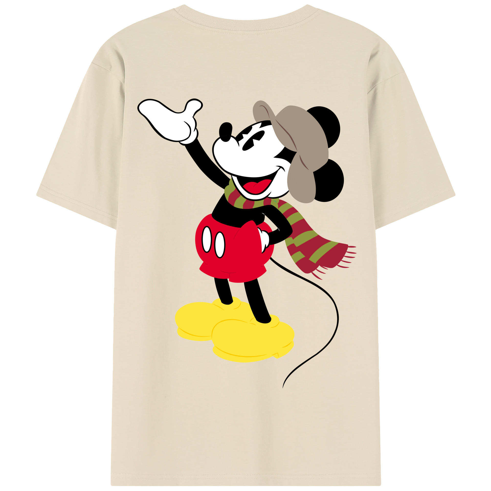 （画像用） ミッキーマウス Mickey Mouse 綿100％半袖Tシャツ（背面プリント）