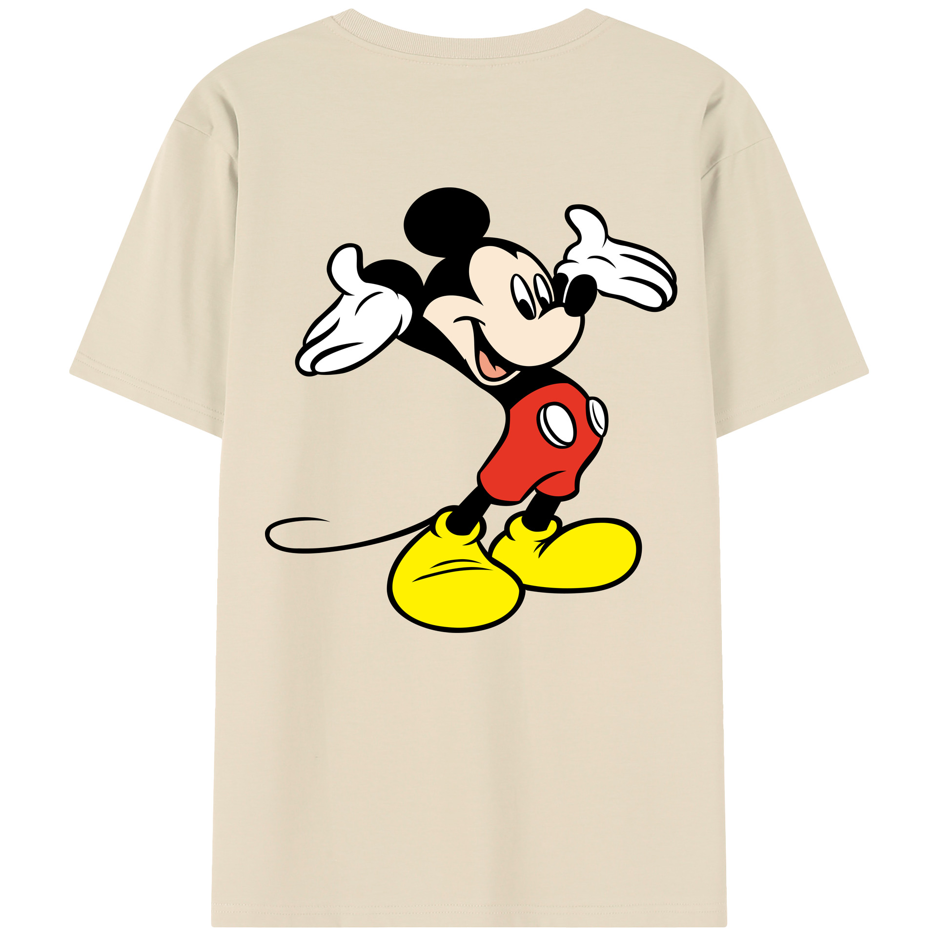 （画像用） ミッキーマウス Mickey Mouse 綿100％半袖Tシャツ（背面プリント）