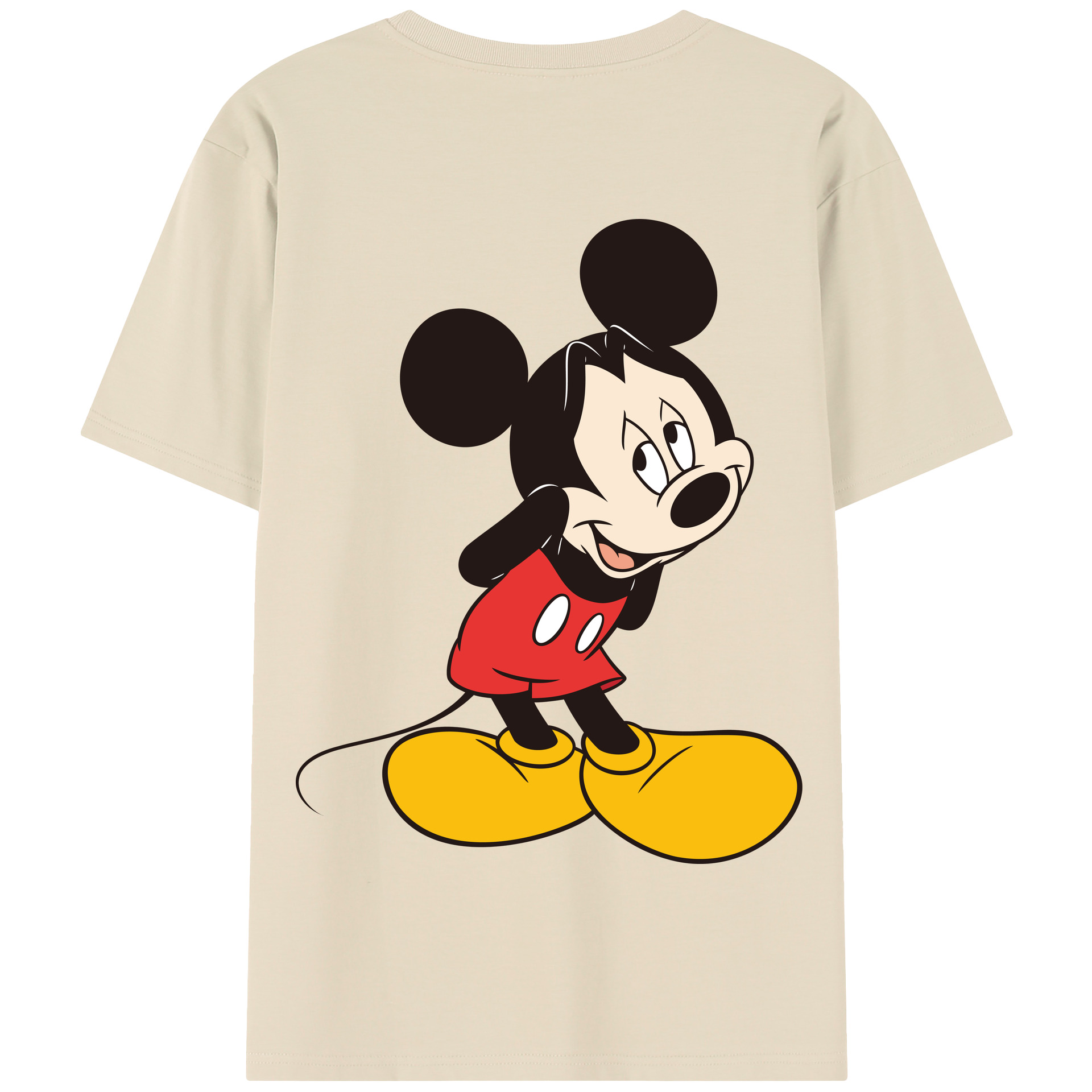 （画像用） ミッキーマウス Mickey Mouse 綿100％半袖Tシャツ（背面プリント）