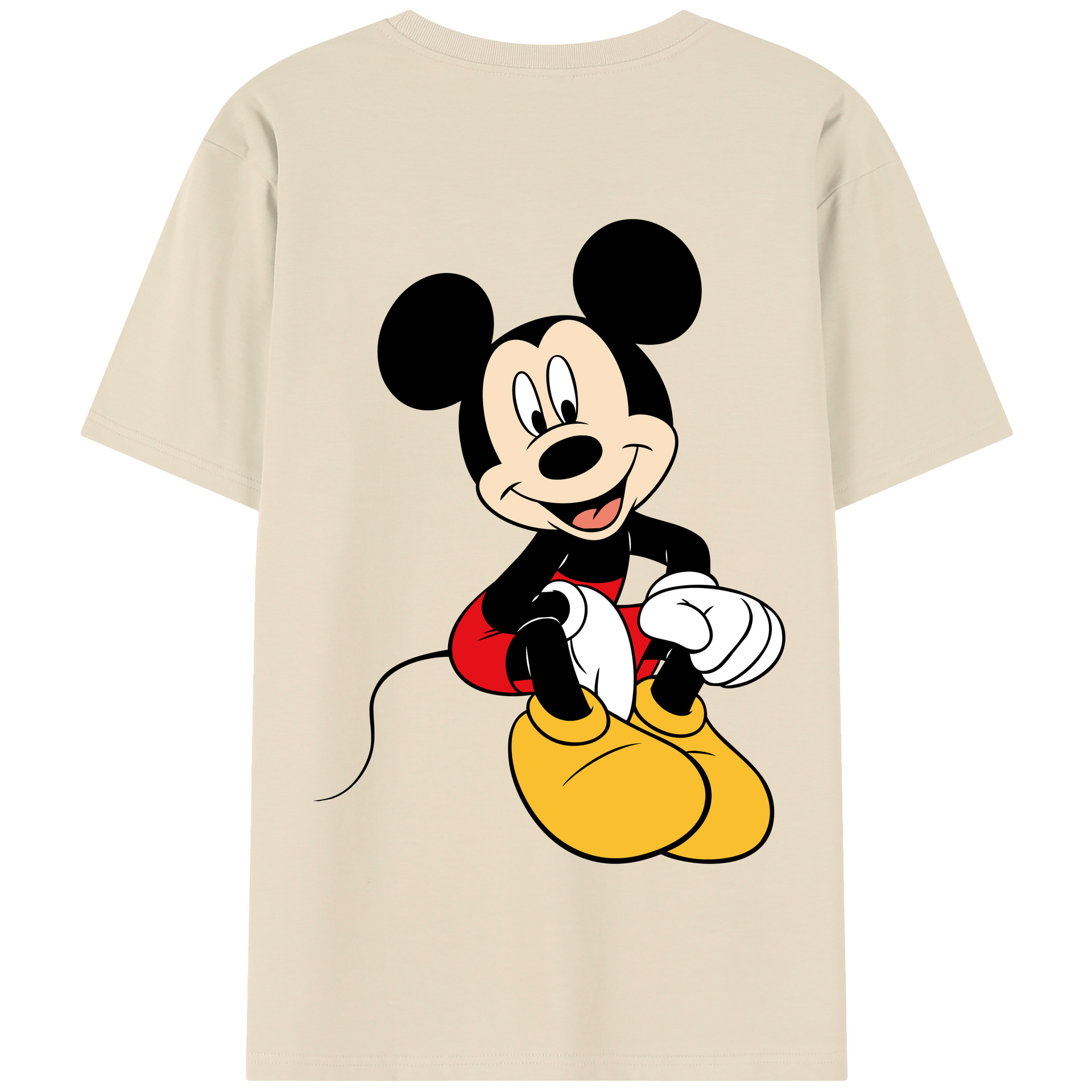 （画像用） ミッキーマウス Mickey Mouse 綿100％半袖Tシャツ（背面プリント）