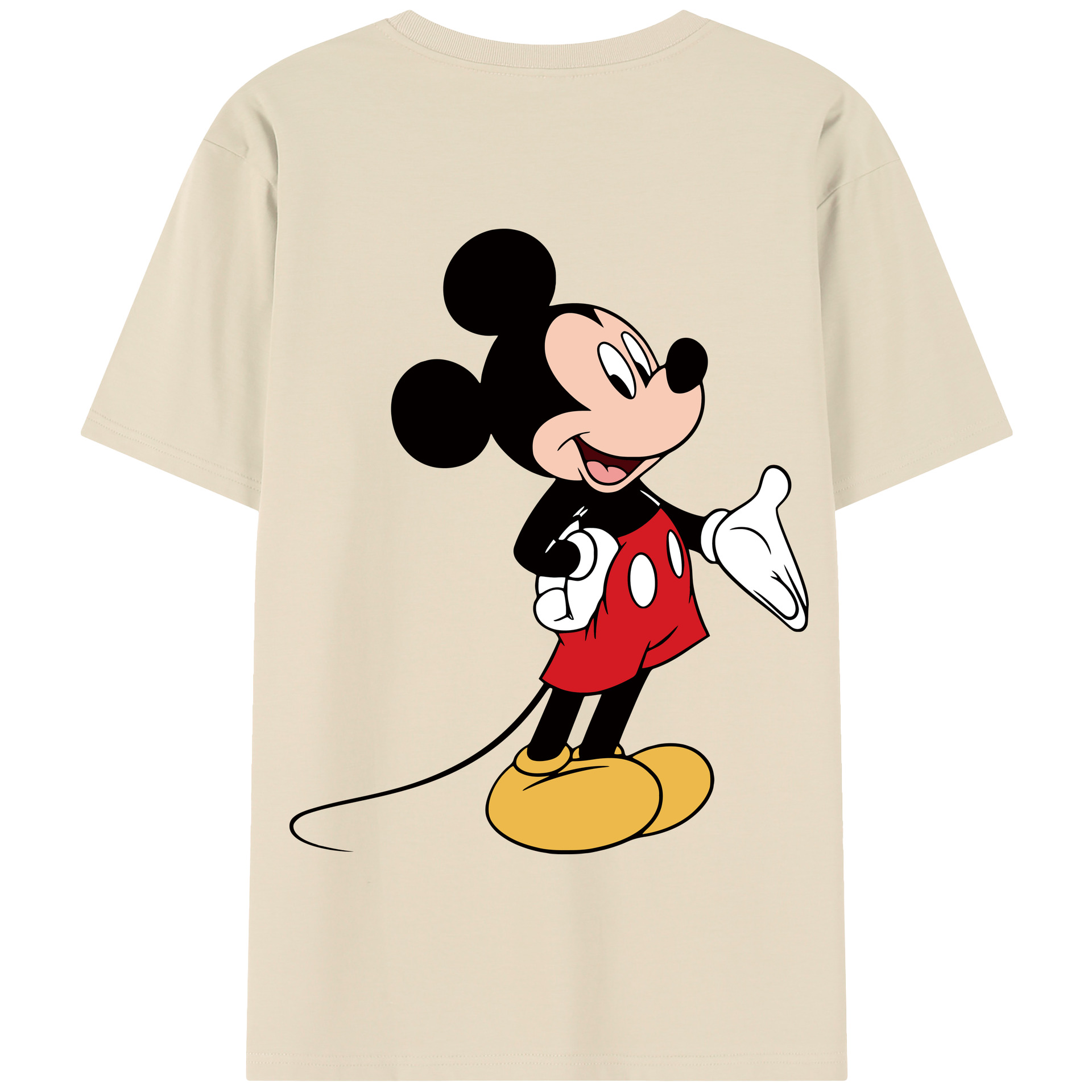 （画像用） ミッキーマウス Mickey Mouse 綿100％半袖Tシャツ（背面プリント）