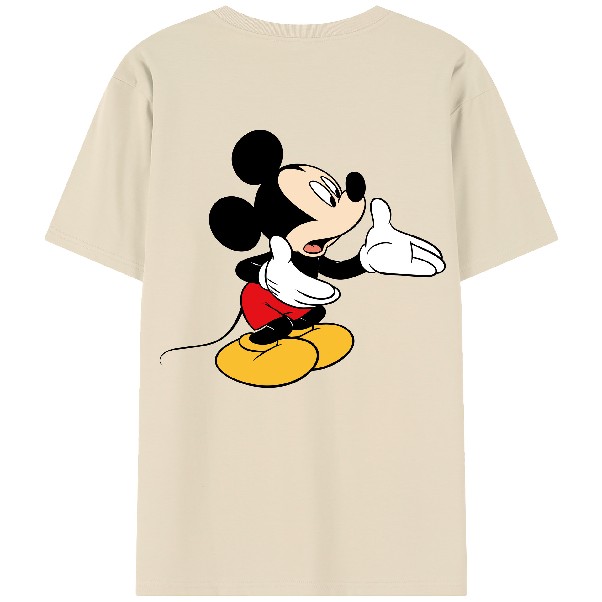 （画像用） ミッキーマウス Mickey Mouse 綿100％半袖Tシャツ（背面プリント）