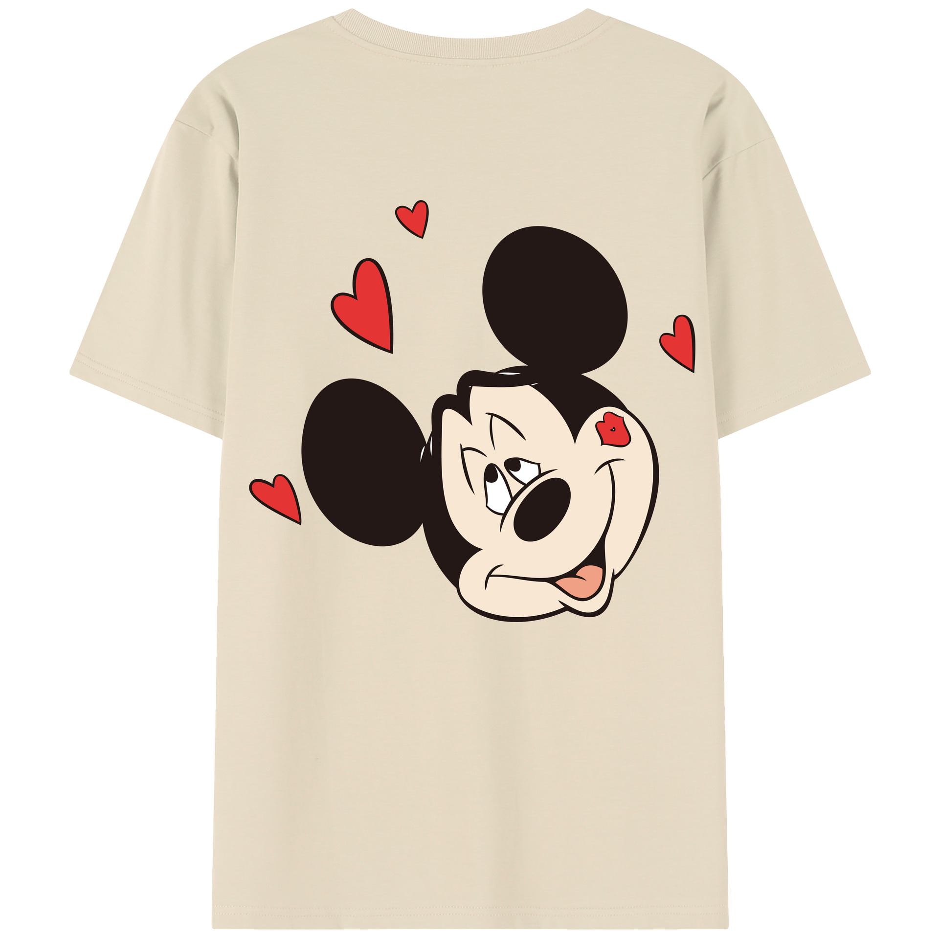 （画像用） ミッキーマウス Mickey Mouse 綿100％半袖Tシャツ（背面プリント）