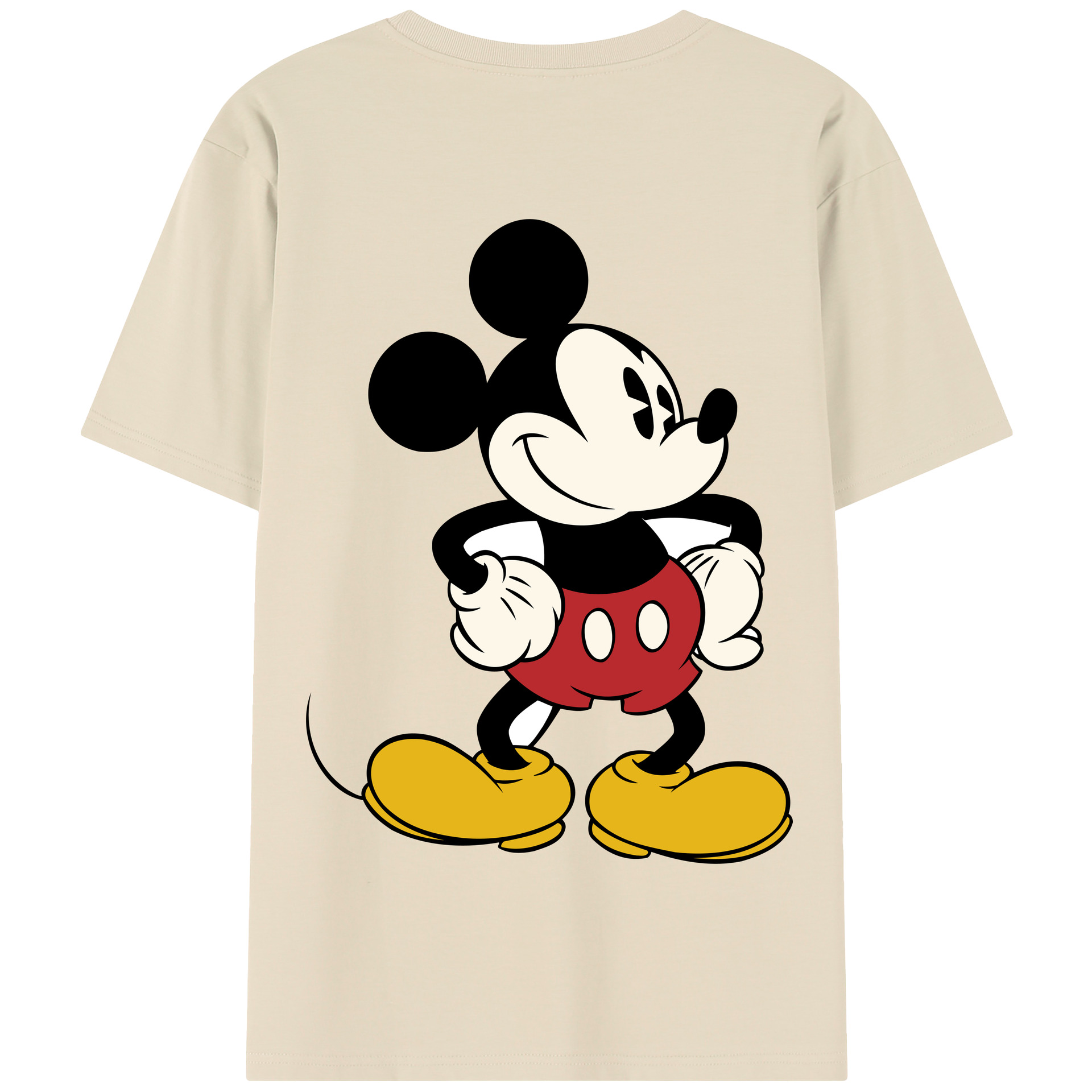 （画像用） ミッキーマウス Mickey Mouse 綿100％半袖Tシャツ（背面プリント）