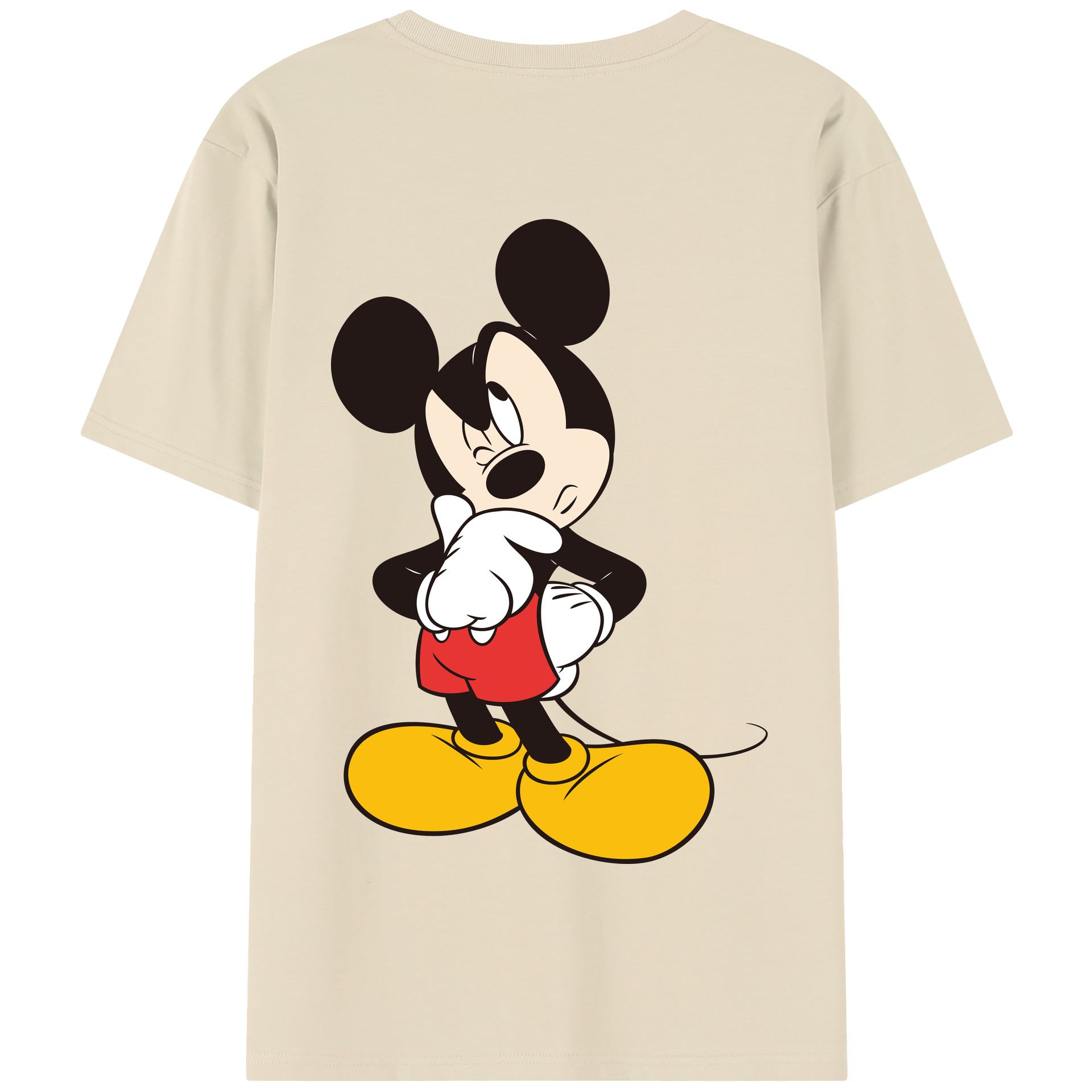 （画像用） ミッキーマウス Mickey Mouse 綿100％半袖Tシャツ（背面プリント）
