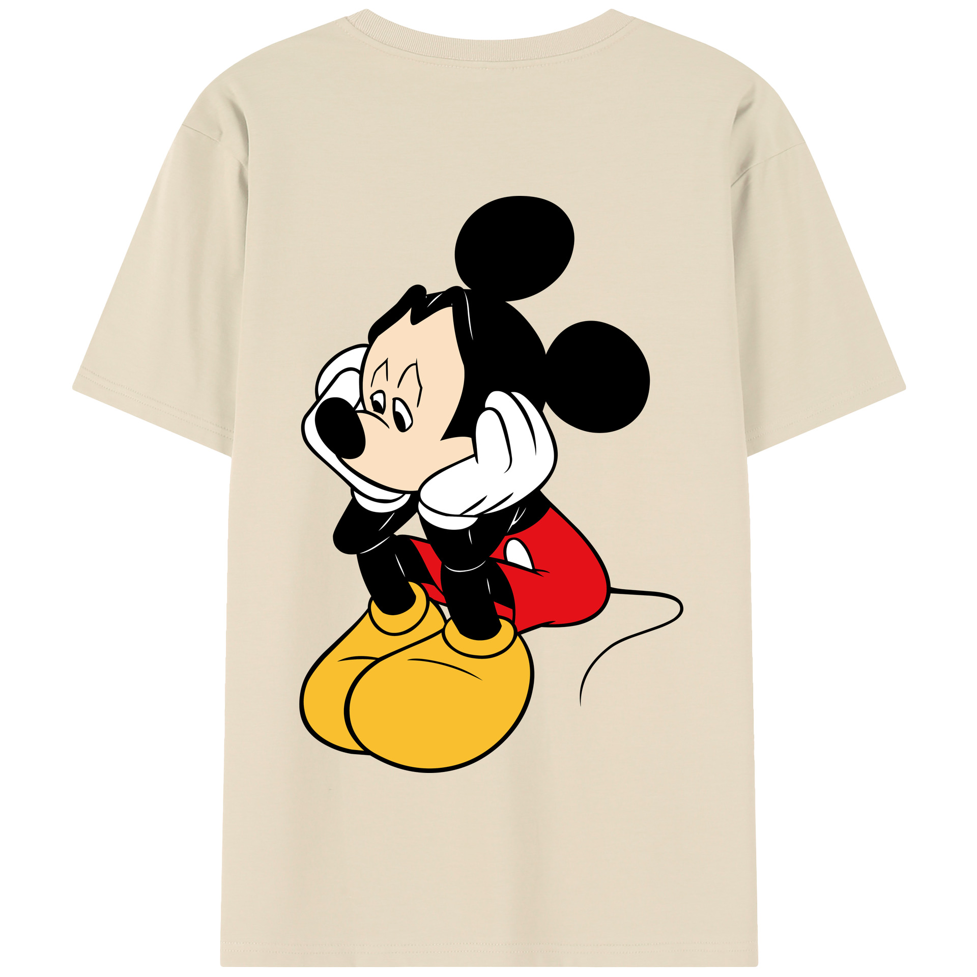 （画像用） ミッキーマウス Mickey Mouse 綿100％半袖Tシャツ（背面プリント）