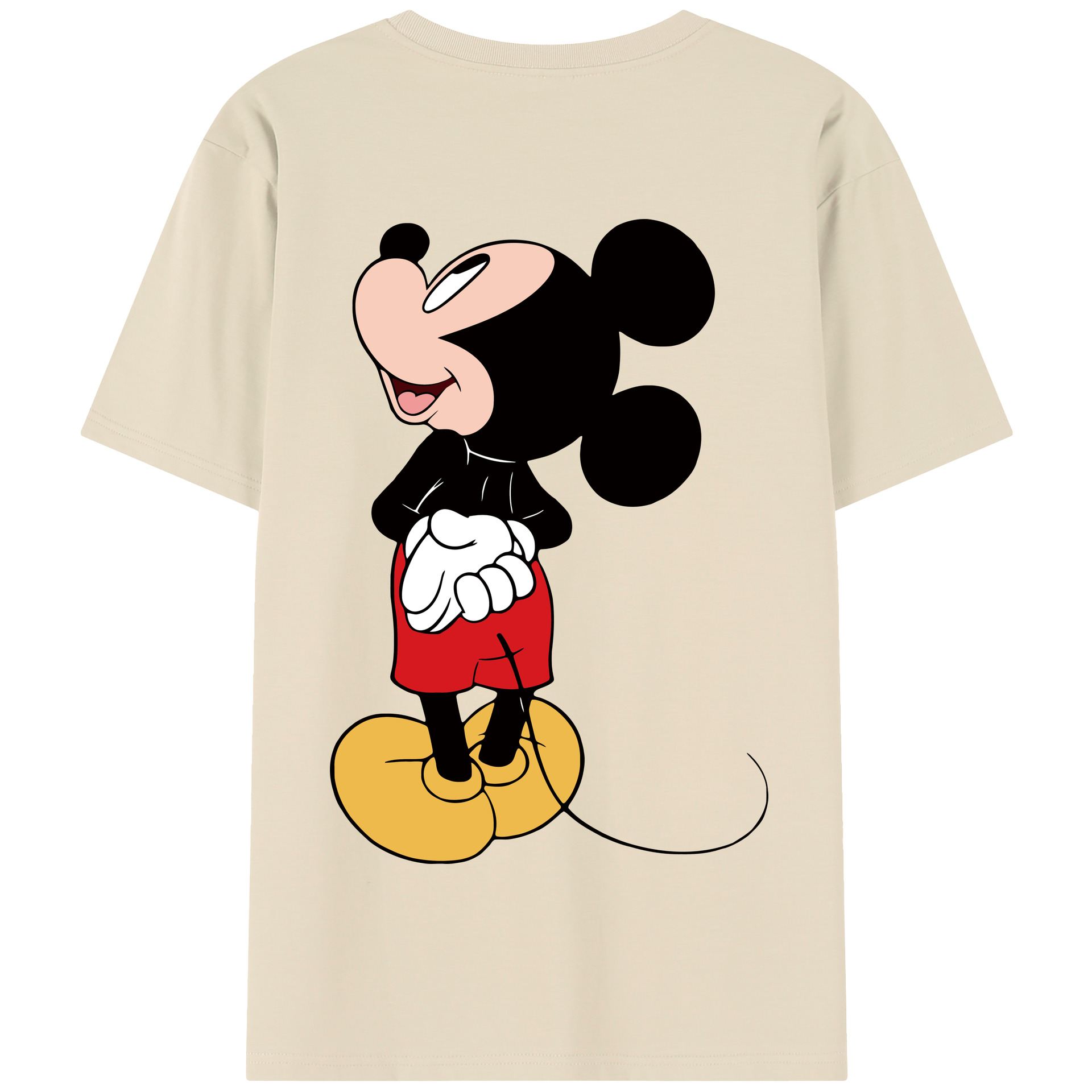 （画像用） ミッキーマウス Mickey Mouse 綿100％半袖Tシャツ（背面プリント）