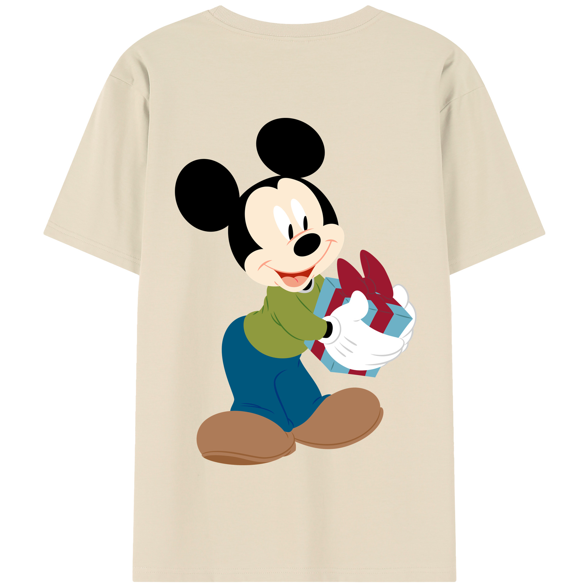 （画像用） ミッキーマウス Mickey Mouse 綿100％半袖Tシャツ（背面プリント）