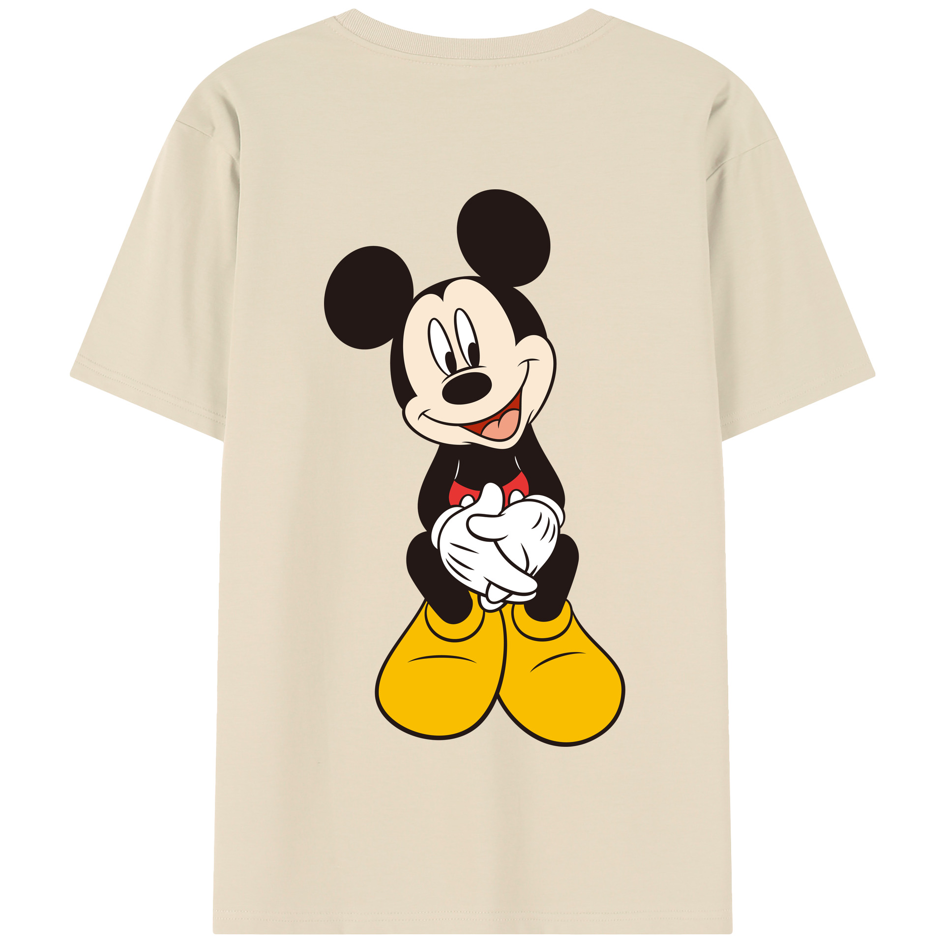 （画像用） ミッキーマウス Mickey Mouse 綿100％半袖Tシャツ（背面プリント）