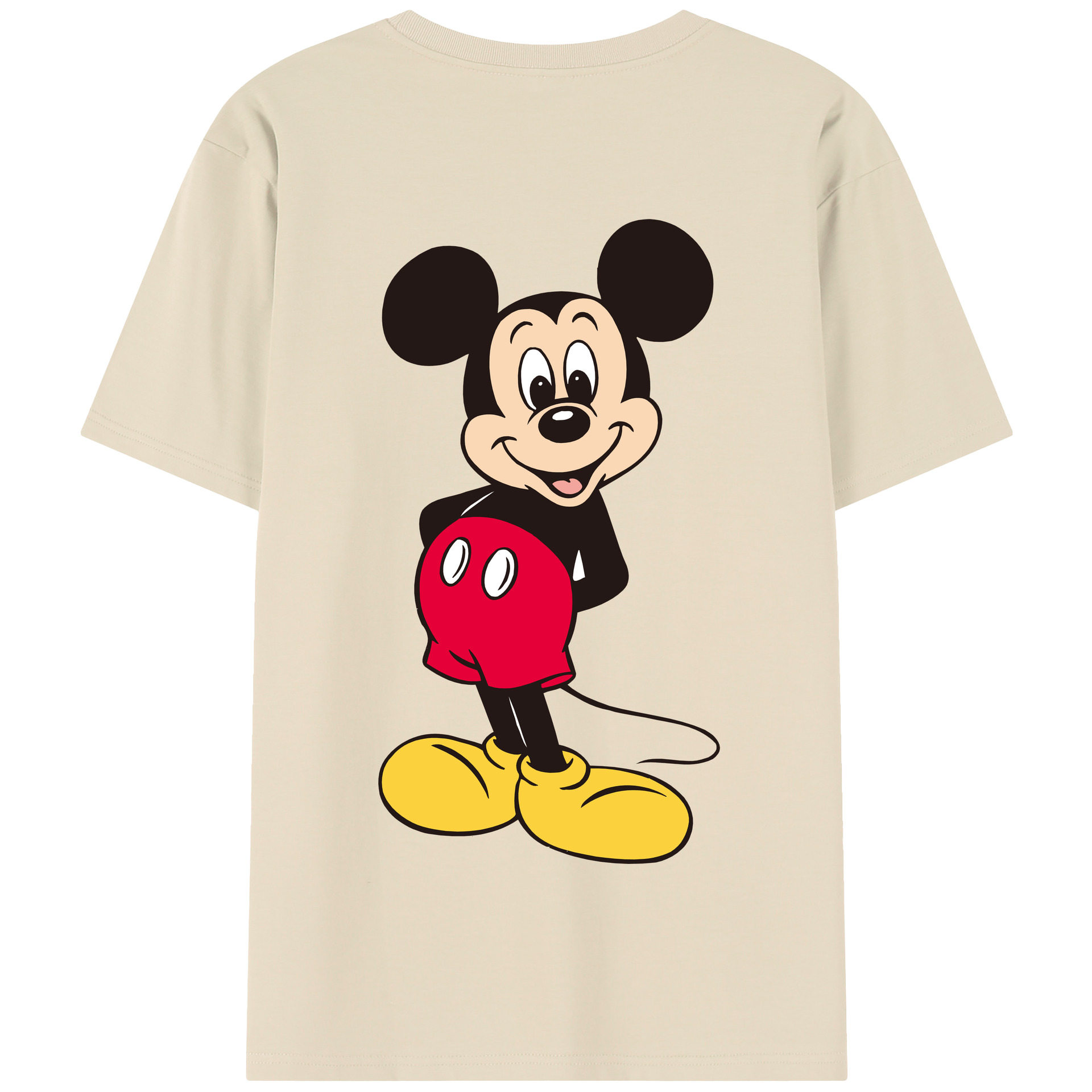 （画像用） ミッキーマウス Mickey Mouse 綿100％半袖Tシャツ（背面プリント）