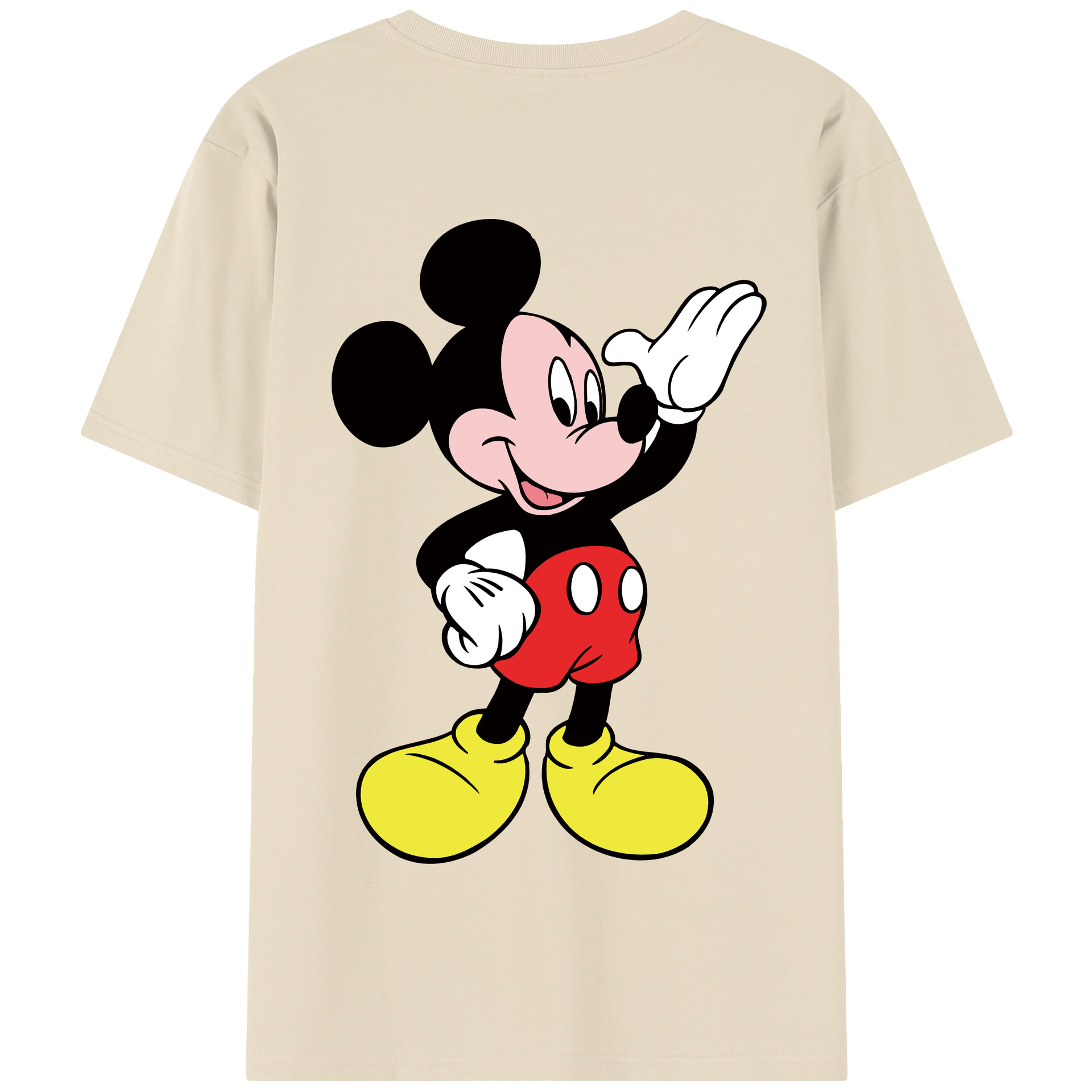 （画像用） ミッキーマウス Mickey Mouse 綿100％半袖Tシャツ（背面プリント）
