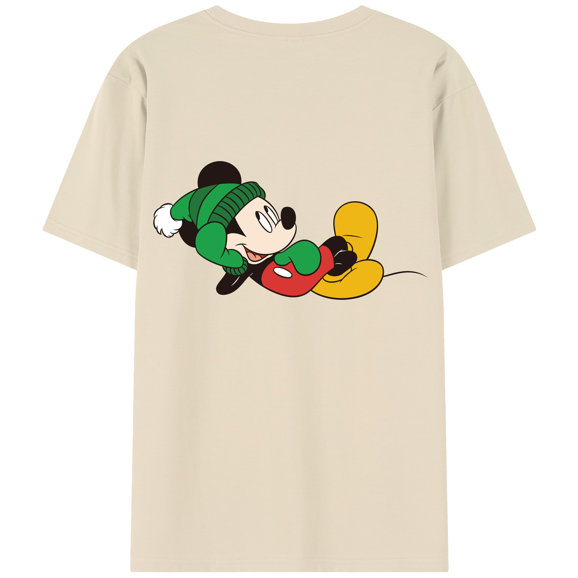 （画像用） ミッキーマウス Mickey Mouse 綿100％半袖Tシャツ（背面プリント）