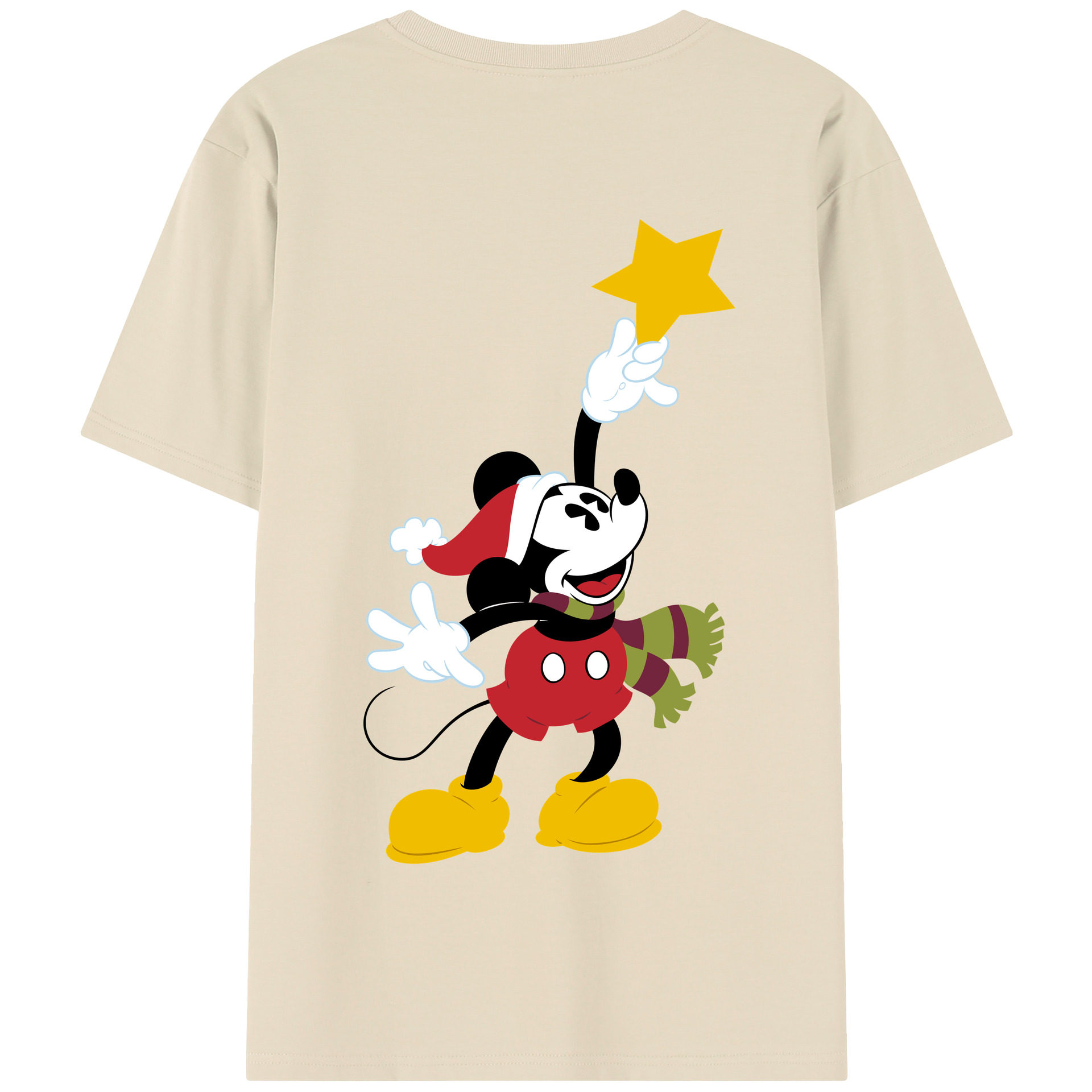 （画像用） ミッキーマウス Mickey Mouse 綿100％半袖Tシャツ（背面プリント）