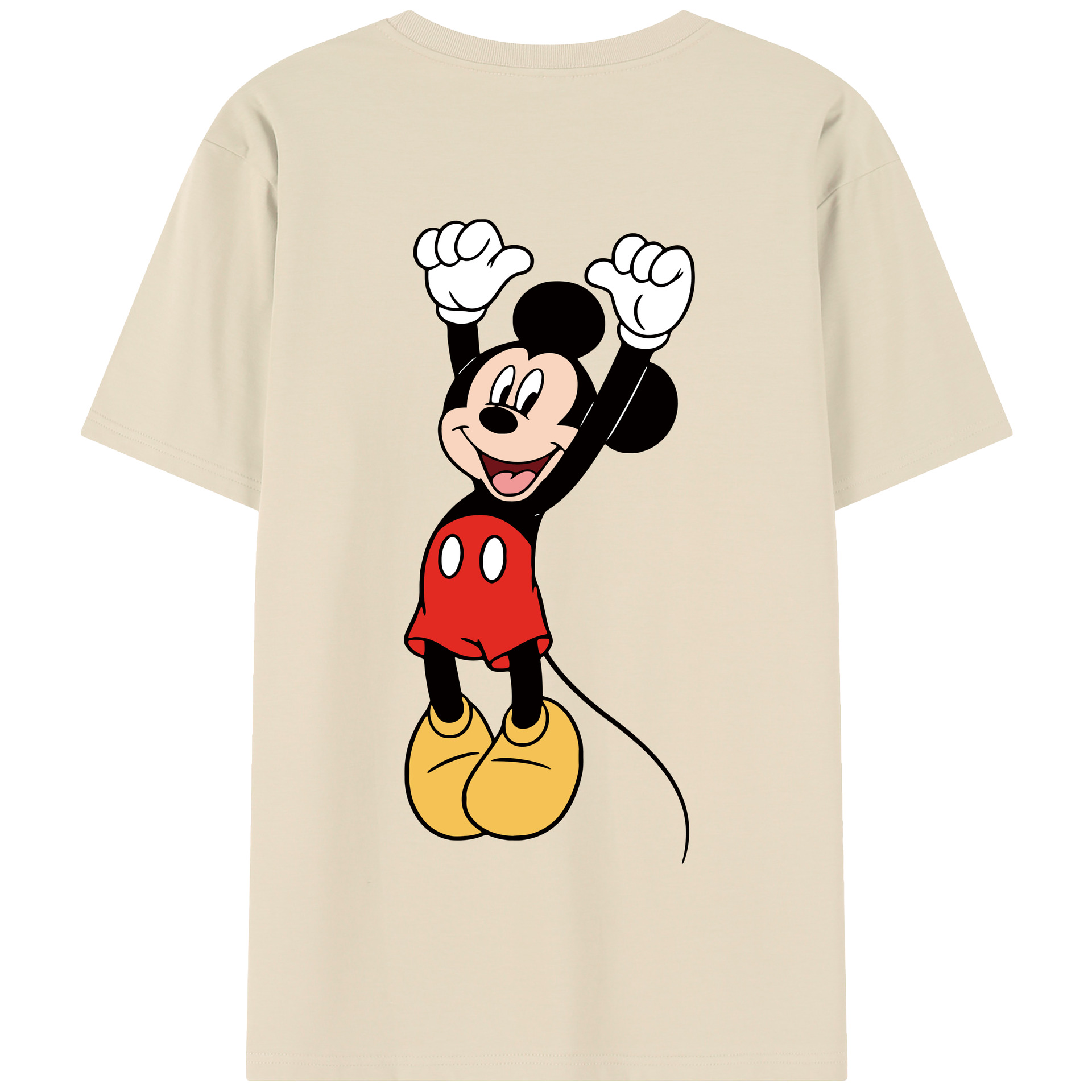 （画像用） ミッキーマウス Mickey Mouse 綿100％半袖Tシャツ（背面プリント）