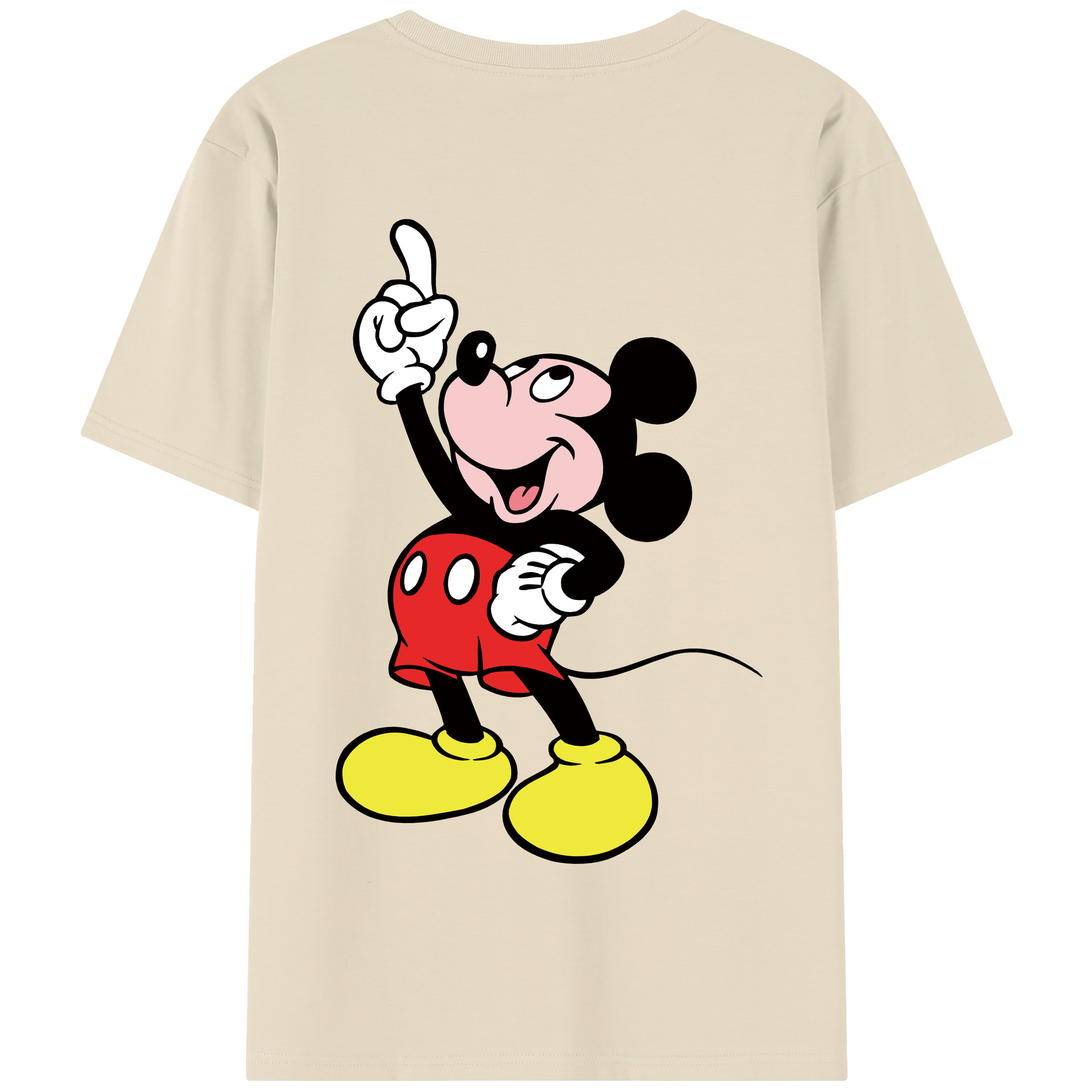 （画像用） ミッキーマウス Mickey Mouse 綿100％半袖Tシャツ（背面プリント）