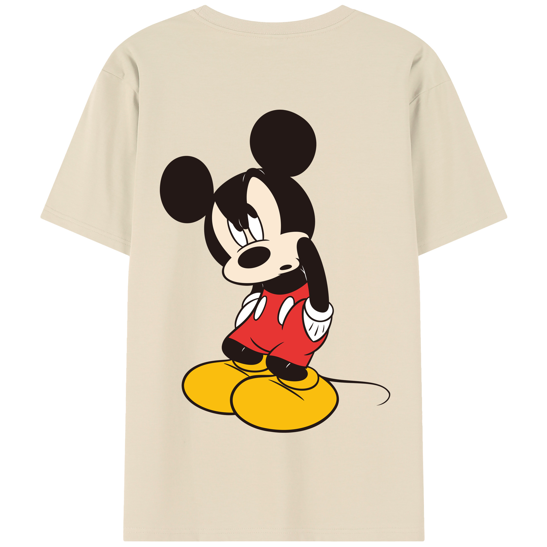 （画像用） ミッキーマウス Mickey Mouse 綿100％半袖Tシャツ（背面プリント）
