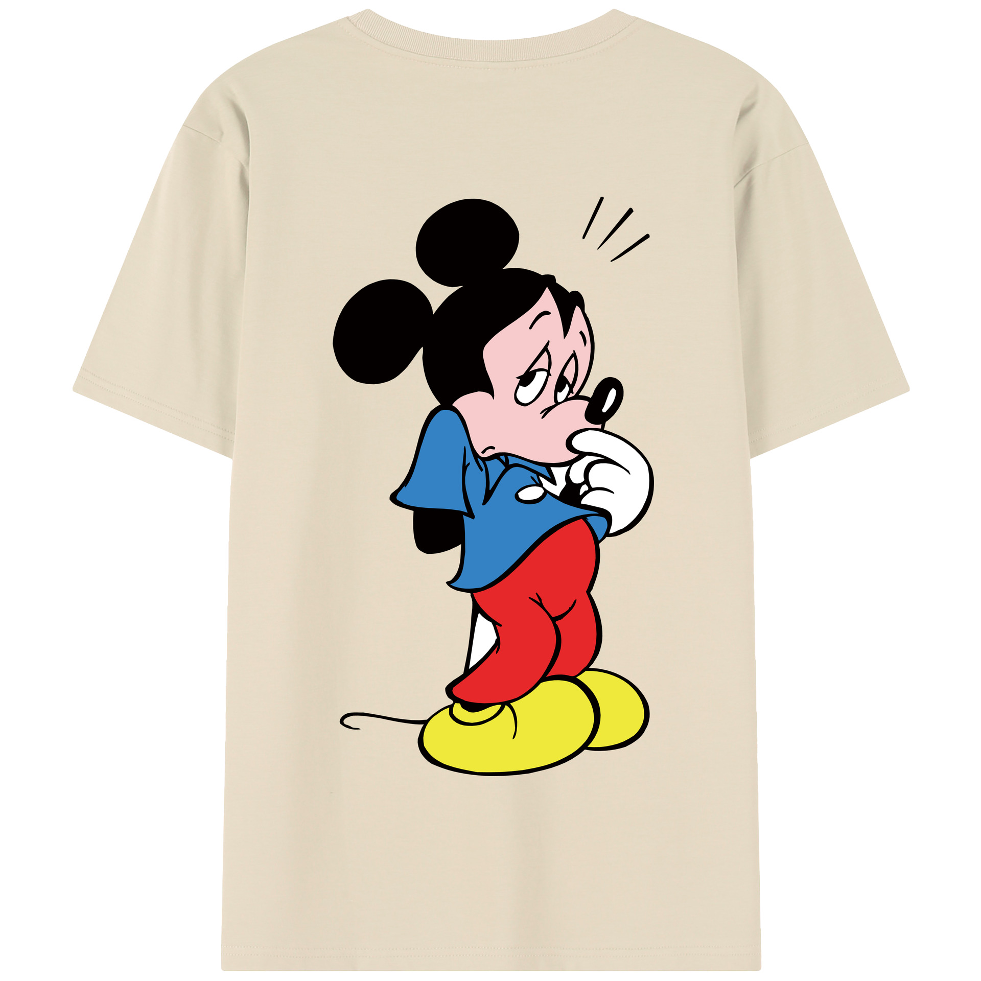 （画像用） ミッキーマウス Mickey Mouse 綿100％半袖Tシャツ（背面プリント）