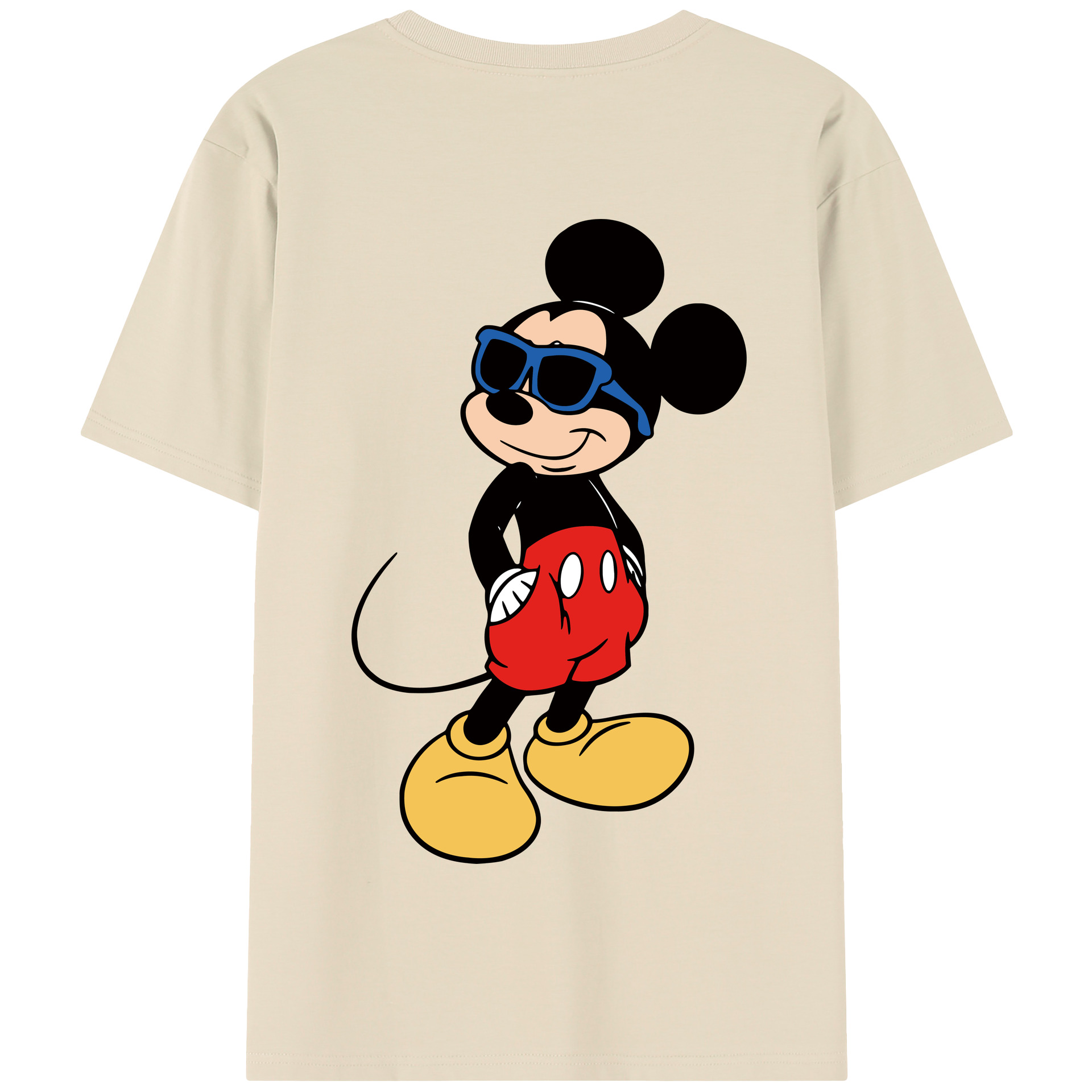 （画像用） ミッキーマウス Mickey Mouse 綿100％半袖Tシャツ（背面プリント）
