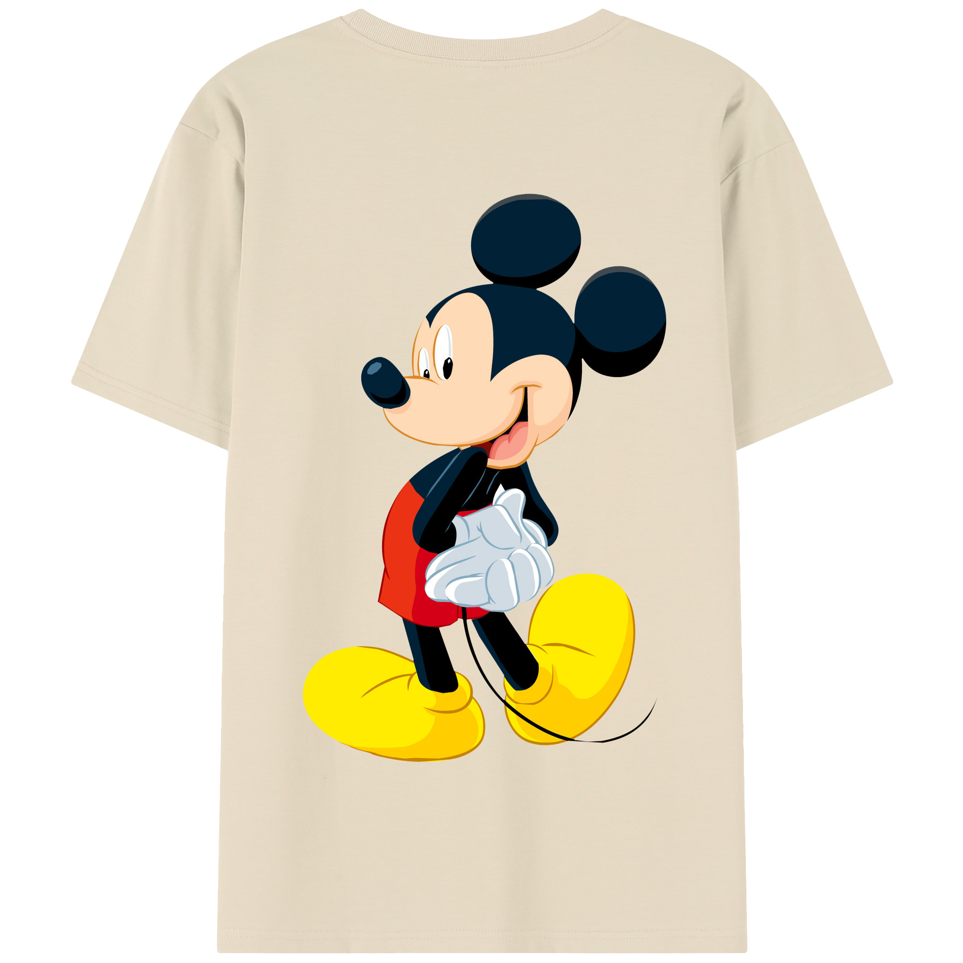 （画像用） ミッキーマウス Mickey Mouse 綿100％半袖Tシャツ（背面プリント）