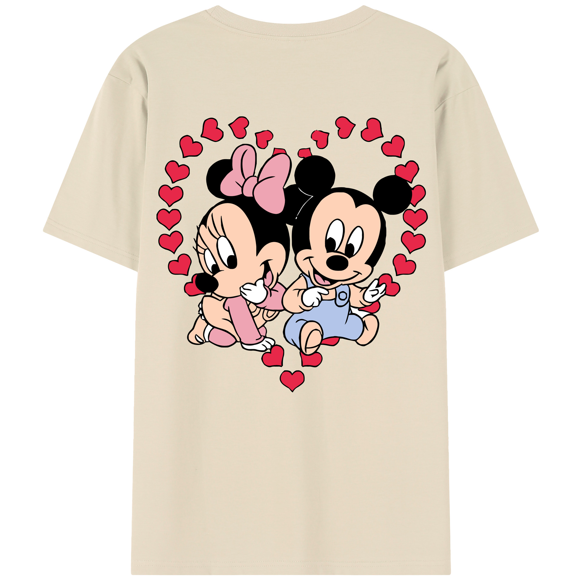 （画像用） ミッキーマウス Mickey Mouse 綿100％半袖Tシャツ（背面プリント）