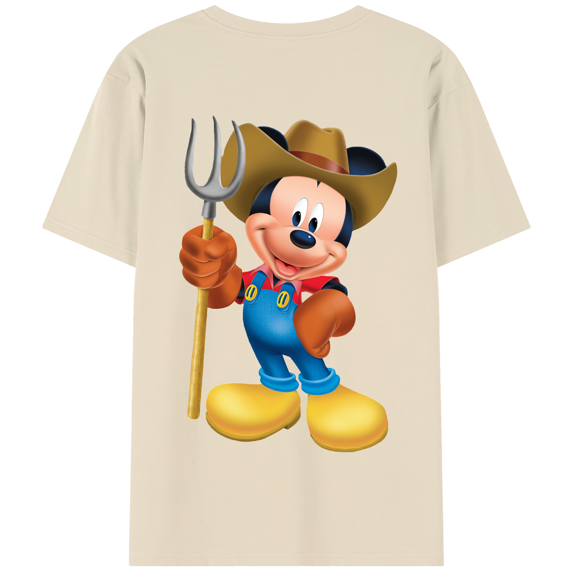 （画像用） ミッキーマウス Mickey Mouse 綿100％半袖Tシャツ（背面プリント）