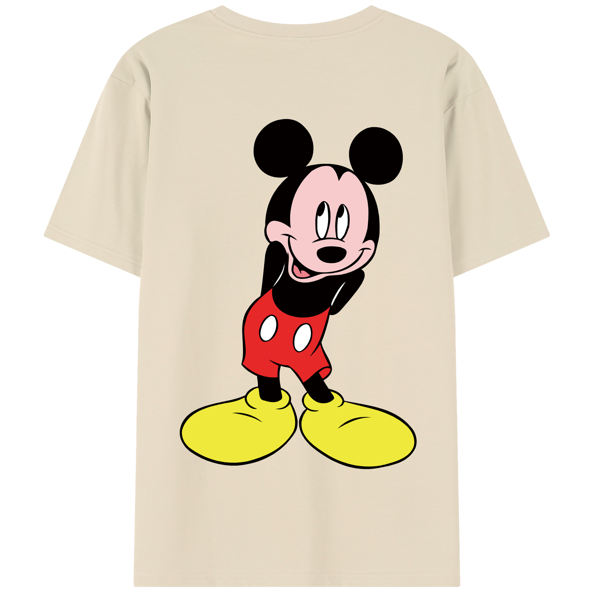 （画像用） ミッキーマウス Mickey Mouse 綿100％半袖Tシャツ（背面プリント）