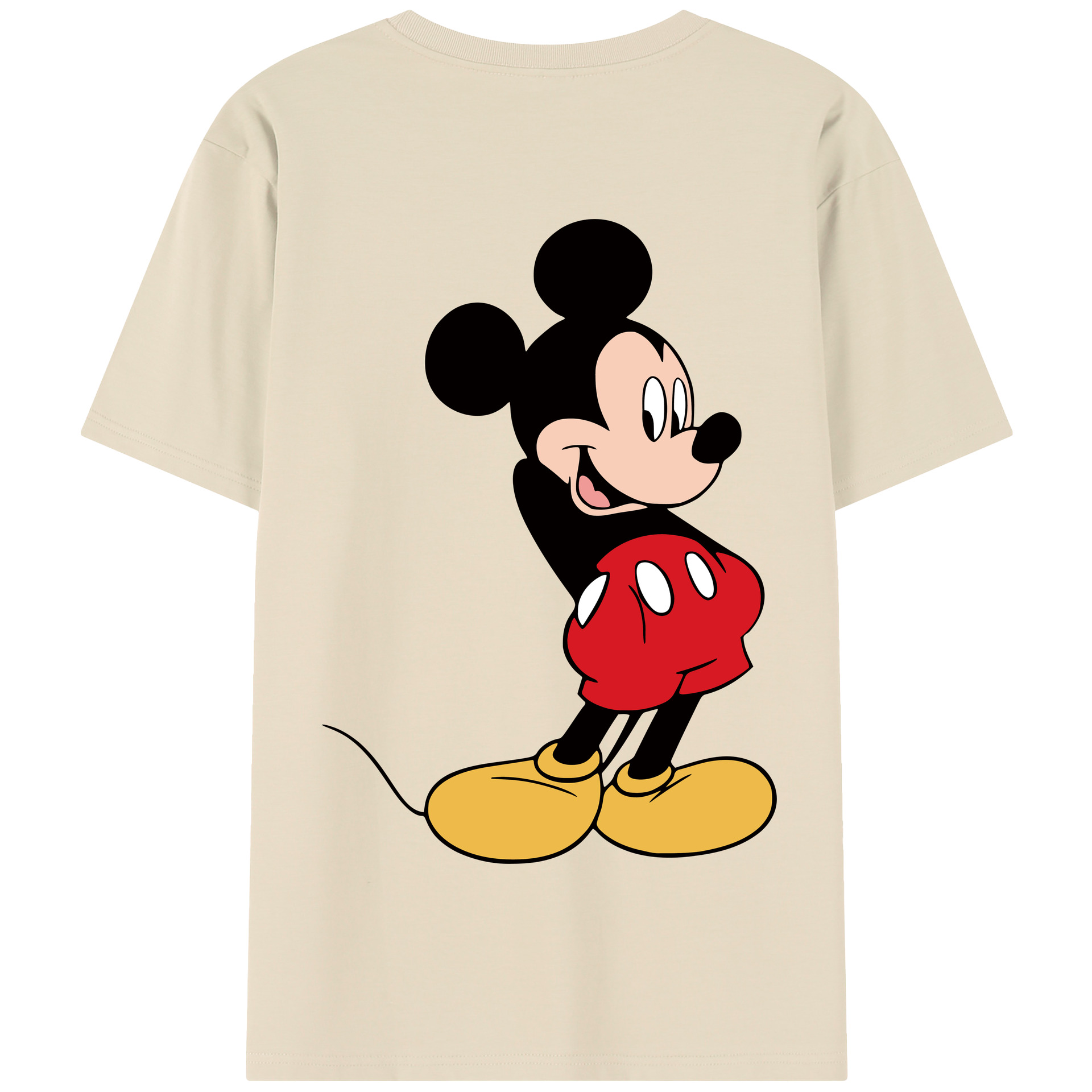 （画像用） ミッキーマウス Mickey Mouse 綿100％半袖Tシャツ（背面プリント）
