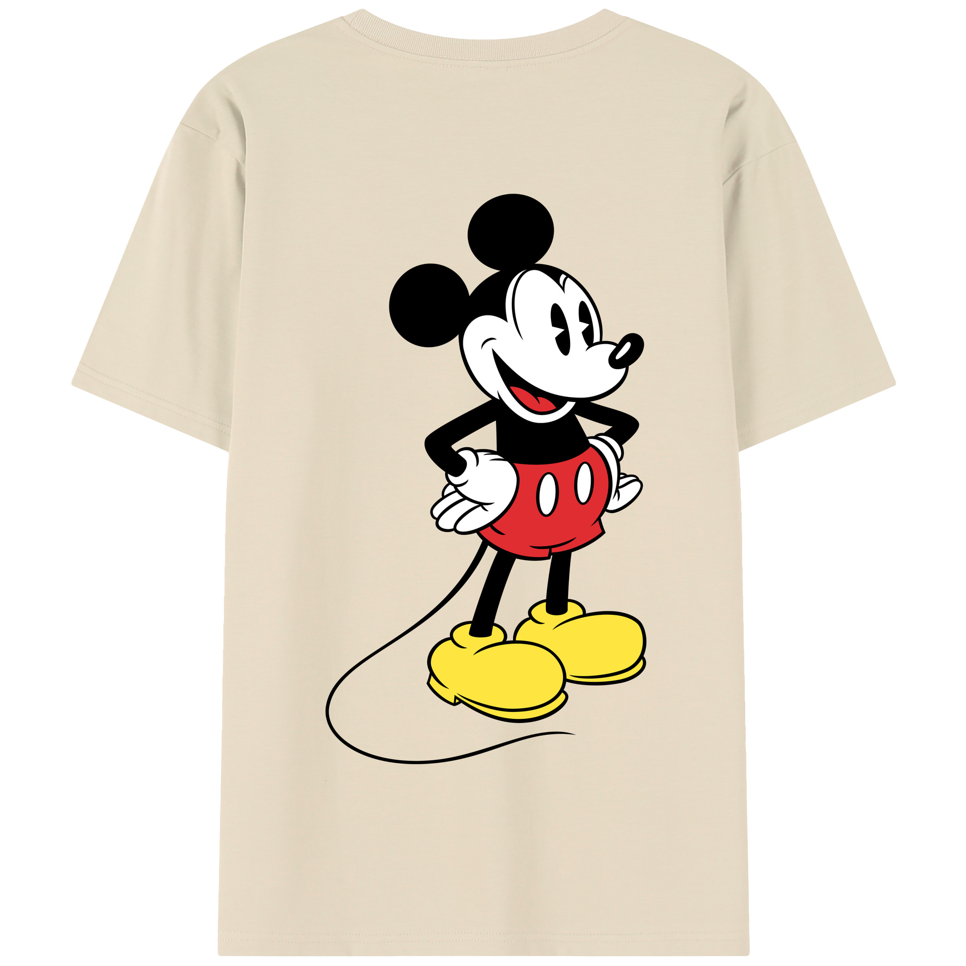 （画像用） ミッキーマウス Mickey Mouse 綿100％半袖Tシャツ（背面プリント）