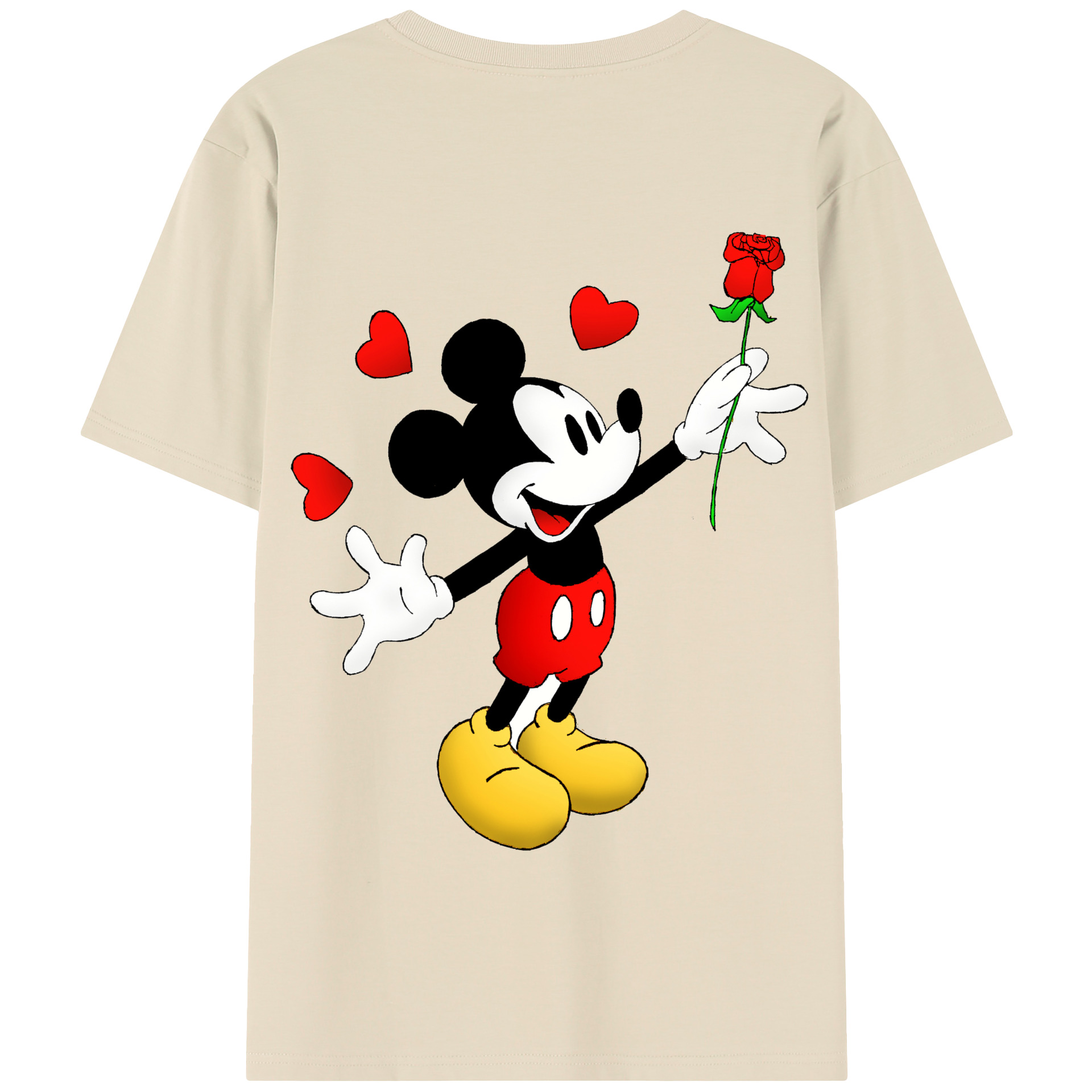 （画像用） ミッキーマウス Mickey Mouse 綿100％半袖Tシャツ（背面プリント）