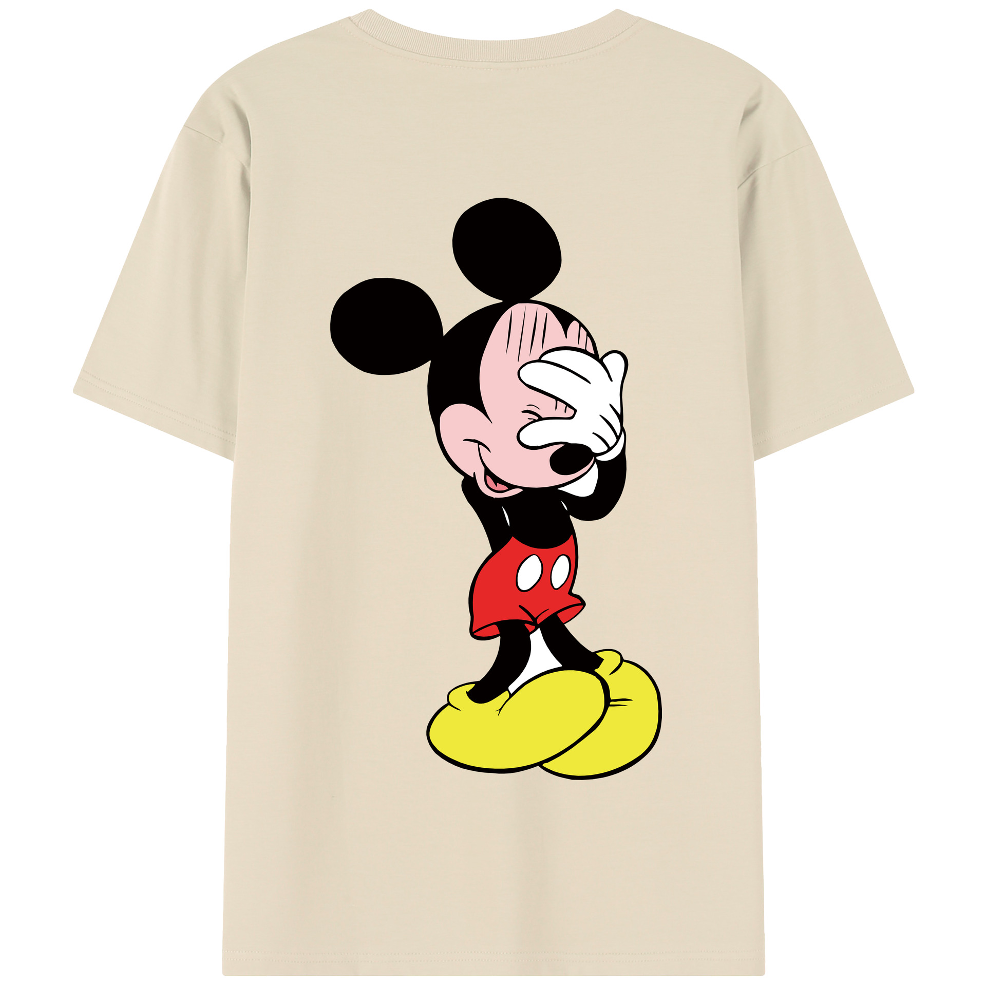 （画像用） ミッキーマウス Mickey Mouse 綿100％半袖Tシャツ（背面プリント）