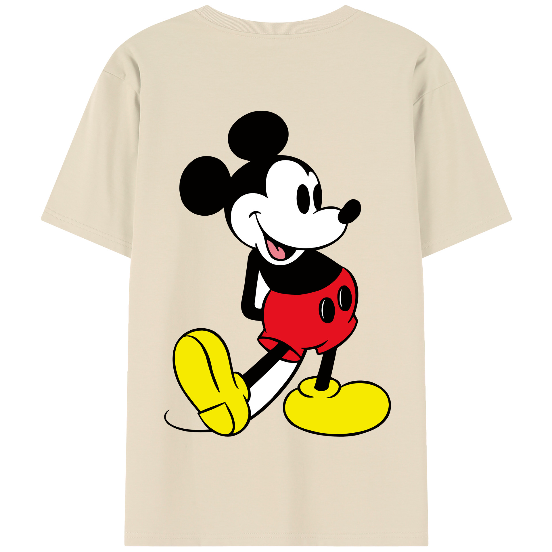 （画像用） ミッキーマウス Mickey Mouse 綿100％半袖Tシャツ（背面プリント）