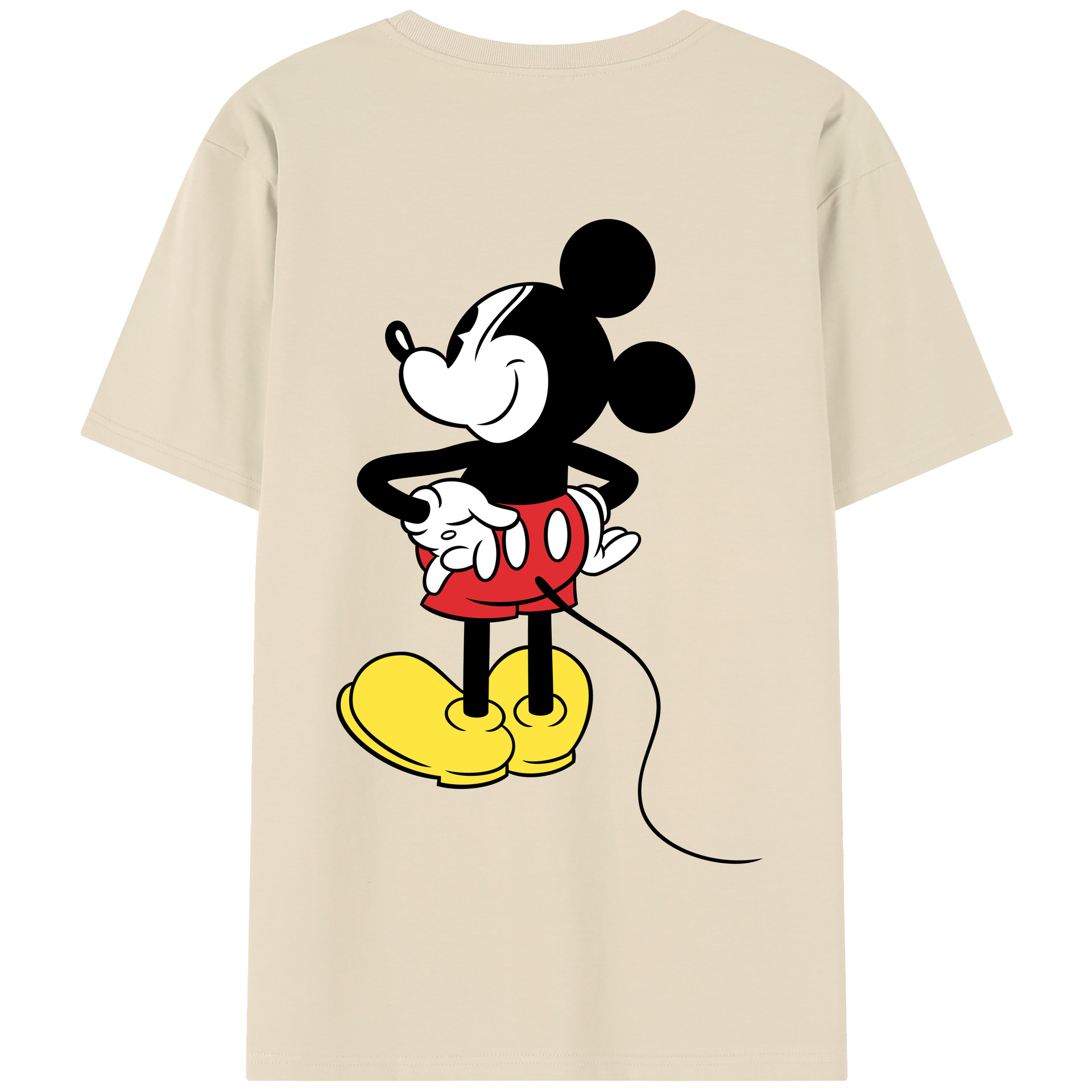 （画像用） ミッキーマウス Mickey Mouse 綿100％半袖Tシャツ（背面プリント）