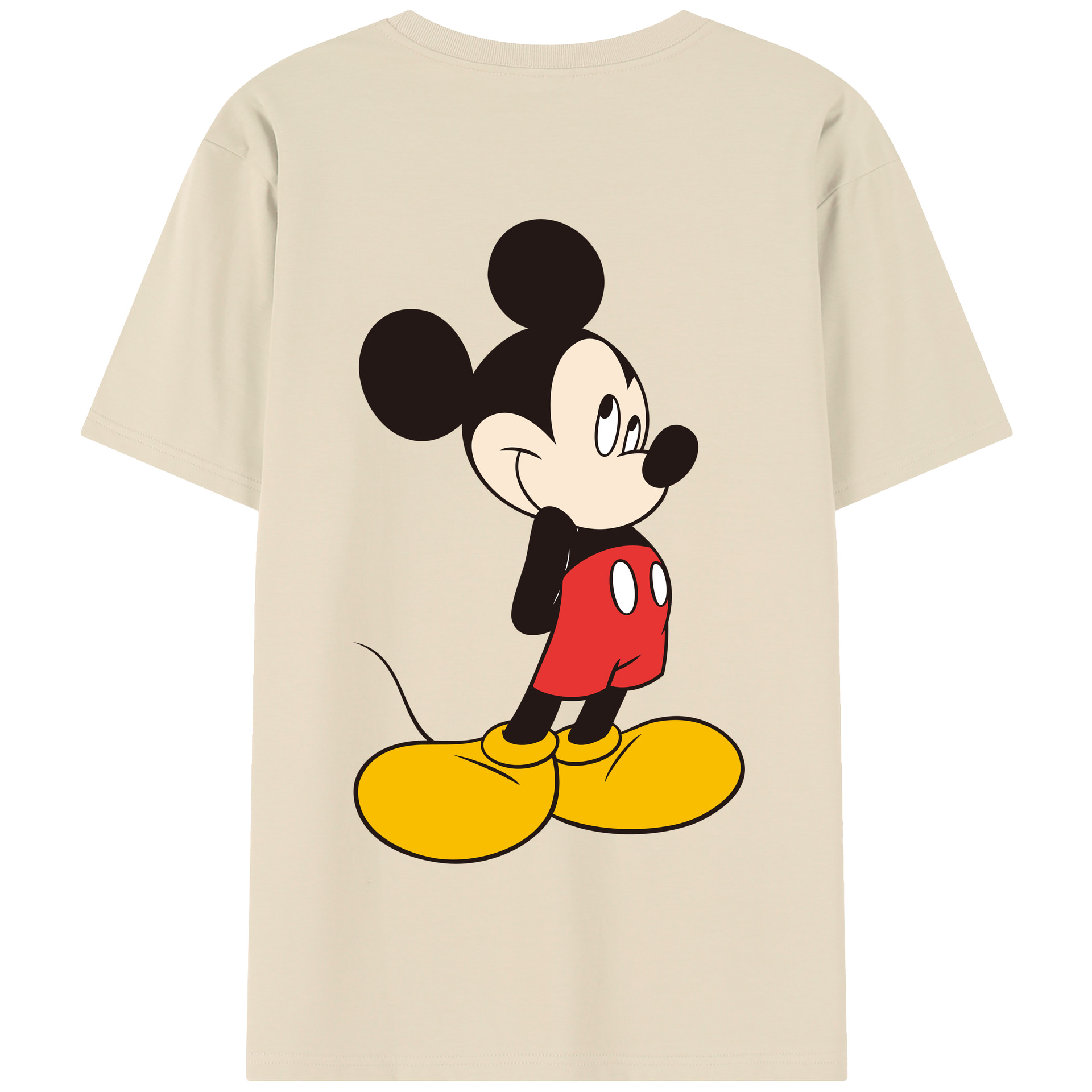 （画像用） ミッキーマウス Mickey Mouse 綿100％半袖Tシャツ（背面プリント）