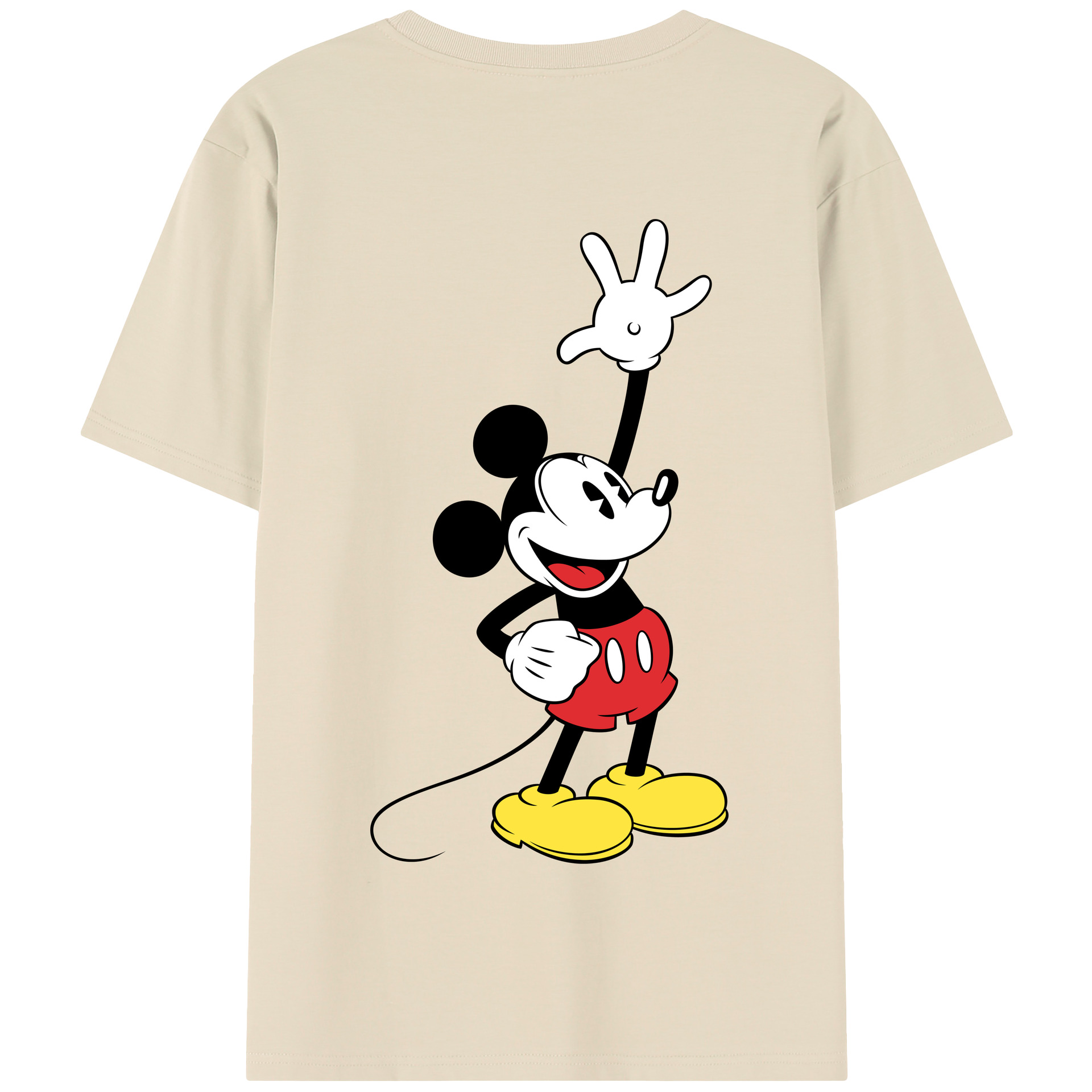 （画像用） ミッキーマウス Mickey Mouse 綿100％半袖Tシャツ（背面プリント）