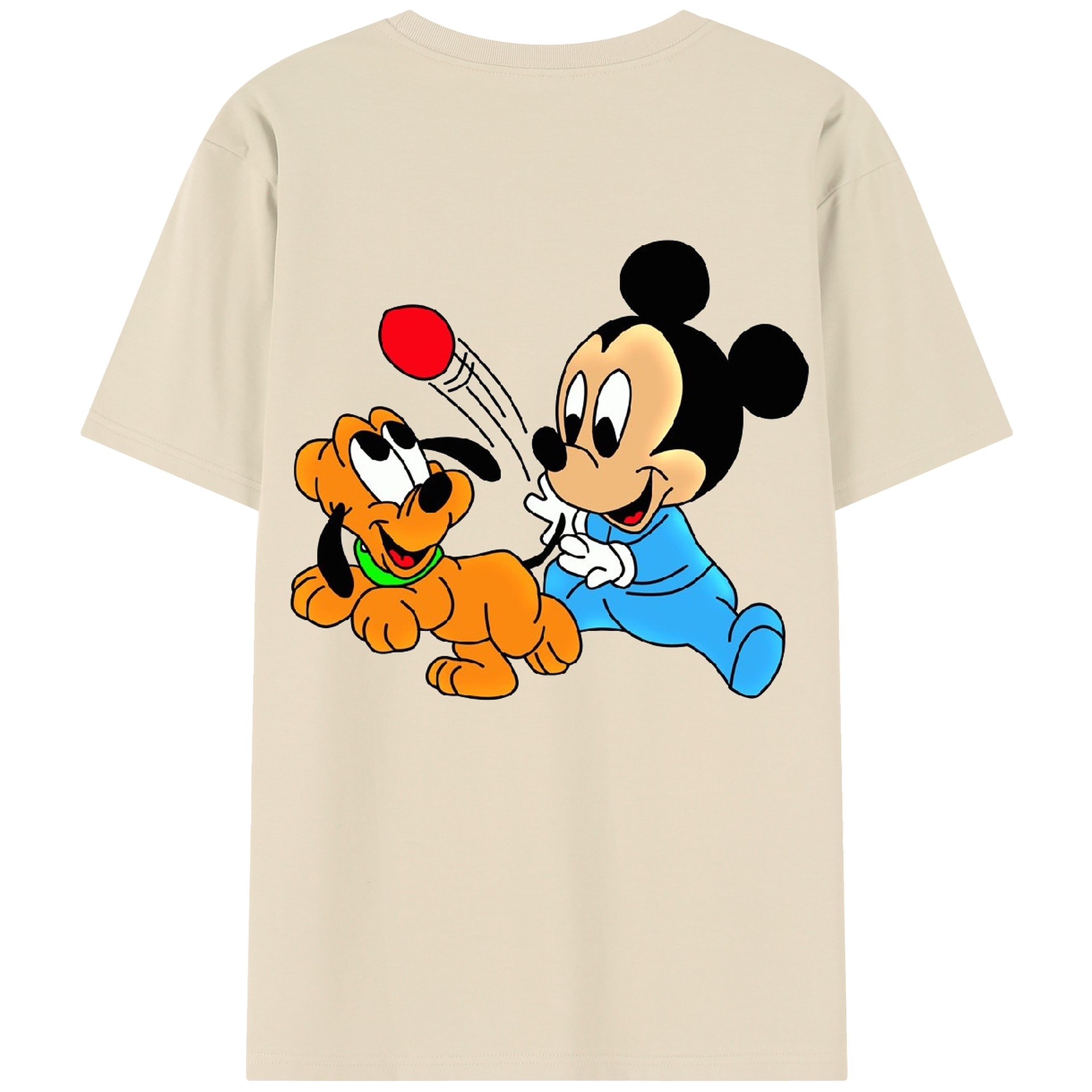 （画像用） ミッキーマウス Mickey Mouse 綿100％半袖Tシャツ（背面プリント）