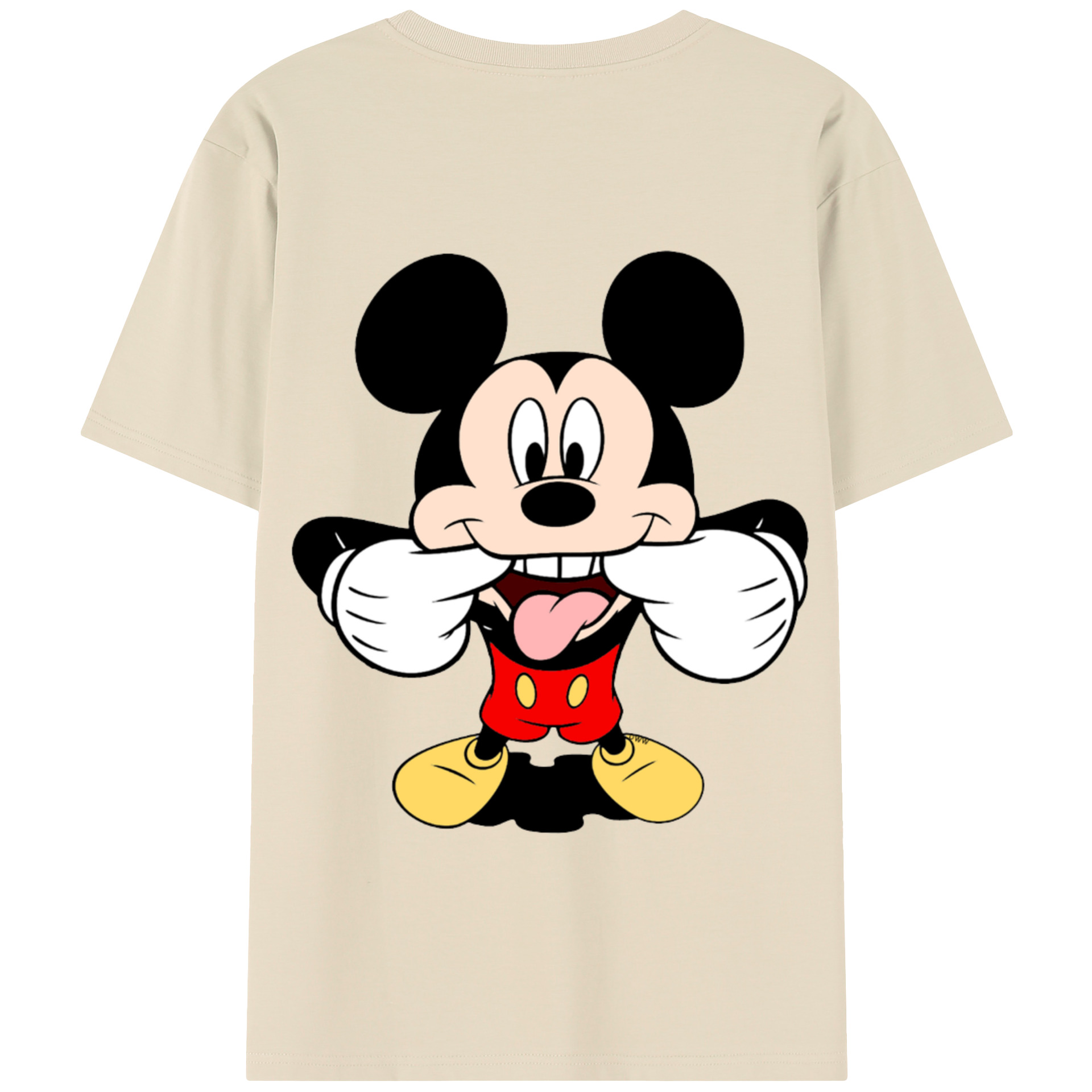 （画像用） ミッキーマウス Mickey Mouse 綿100％半袖Tシャツ（背面プリント）