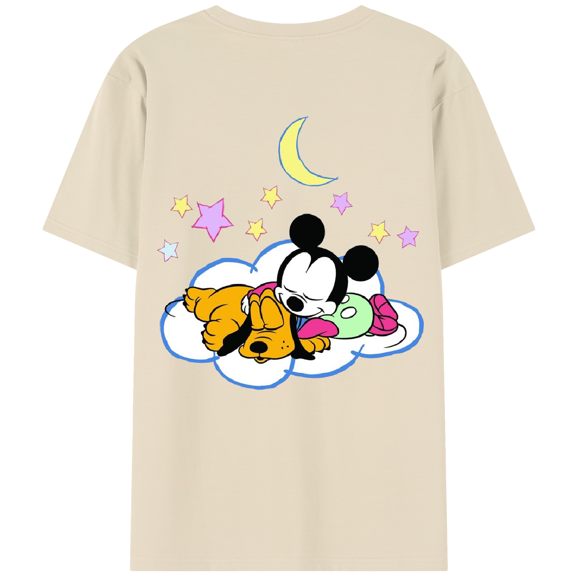 （画像用） ミッキーマウス Mickey Mouse 綿100％半袖Tシャツ（背面プリント）