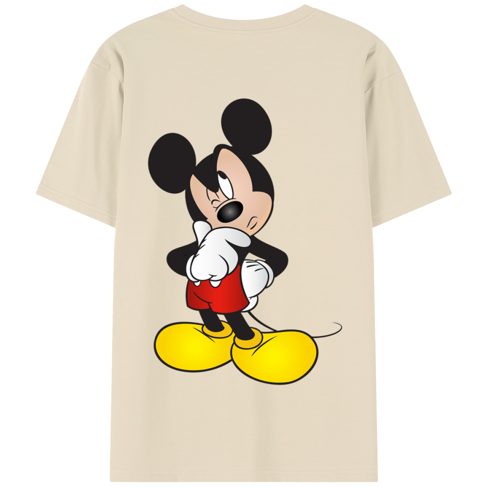 （画像用） ミッキーマウス Mickey Mouse 綿100％半袖Tシャツ（背面プリント）