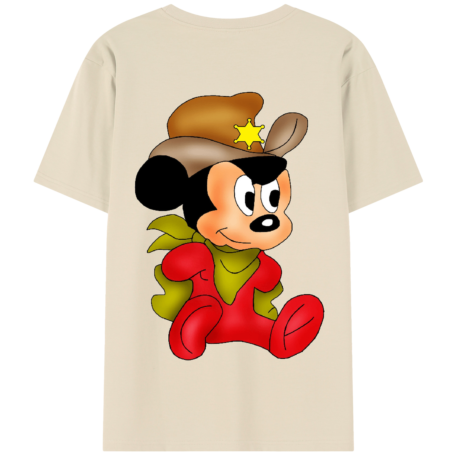 （画像用） ミッキーマウス Mickey Mouse 綿100％半袖Tシャツ（背面プリント）