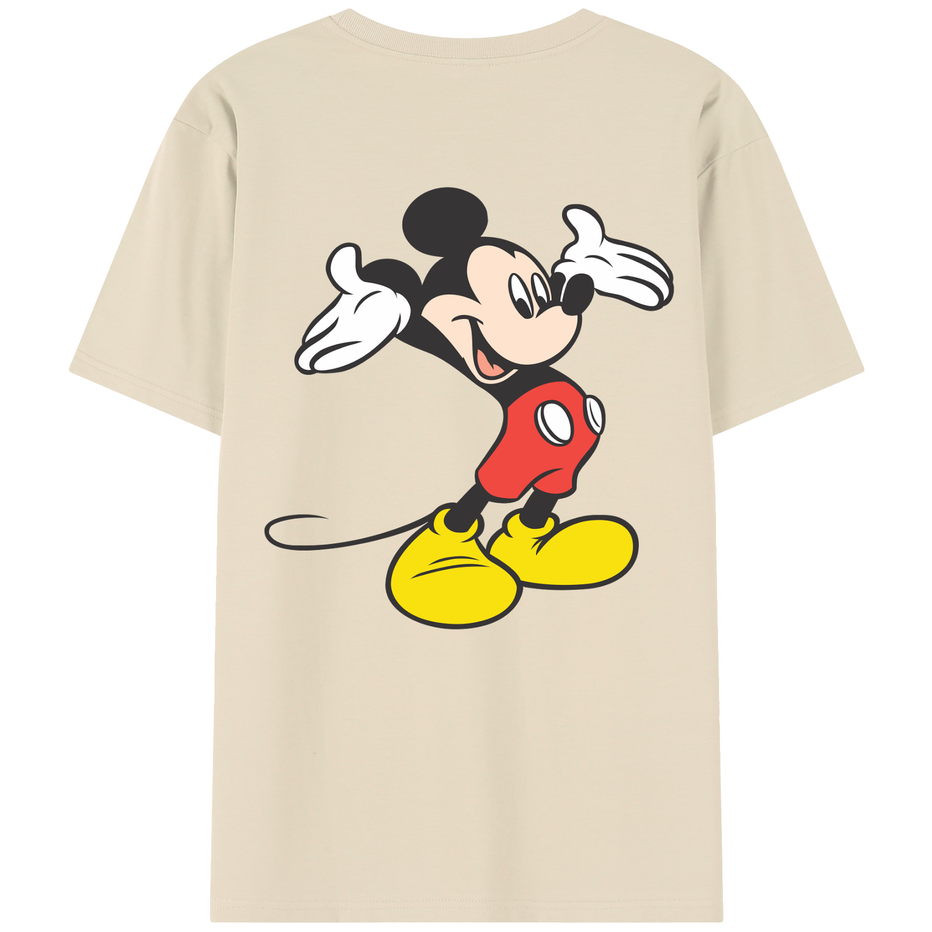 （画像用） ミッキーマウス Mickey Mouse 綿100％半袖Tシャツ（背面プリント）