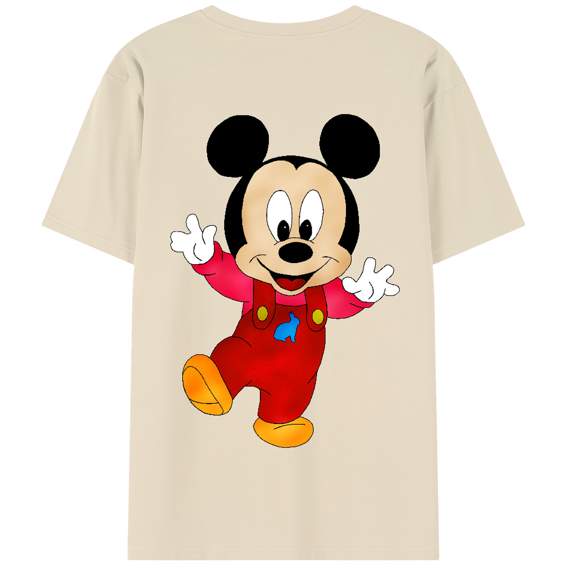 （画像用） ミッキーマウス Mickey Mouse 綿100％半袖Tシャツ（背面プリント）