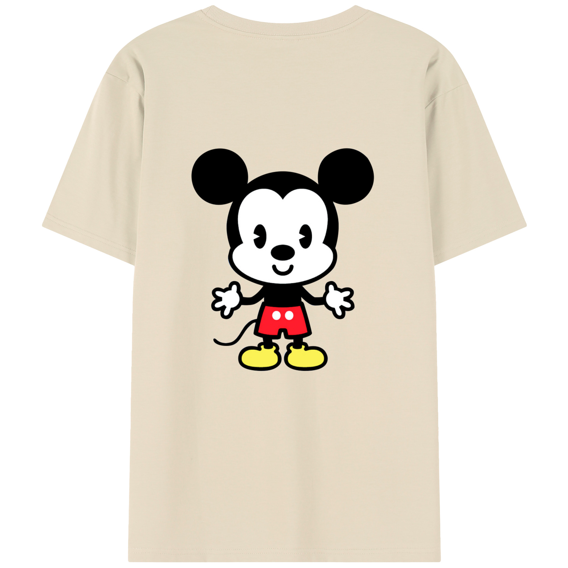 （画像用） ミッキーマウス Mickey Mouse 綿100％半袖Tシャツ（背面プリント）