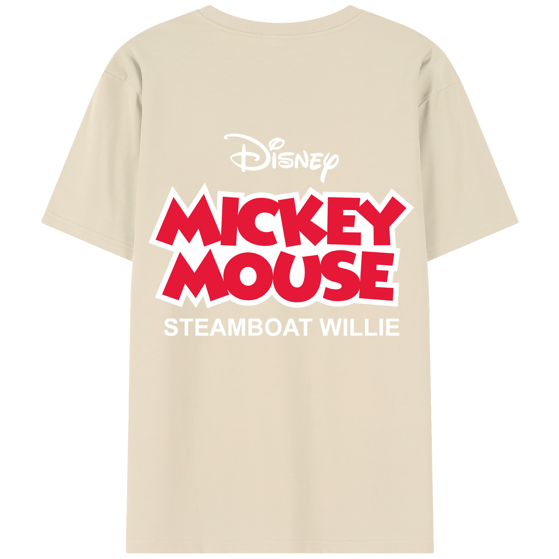 （画像用） ミッキーマウス Mickey Mouse 綿100％半袖Tシャツ（背面プリント）