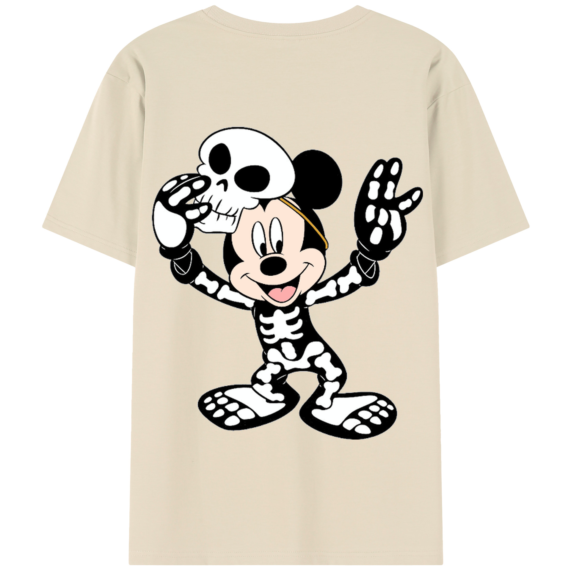 （画像用） ミッキーマウス Mickey Mouse 綿100％半袖Tシャツ（背面プリント）
